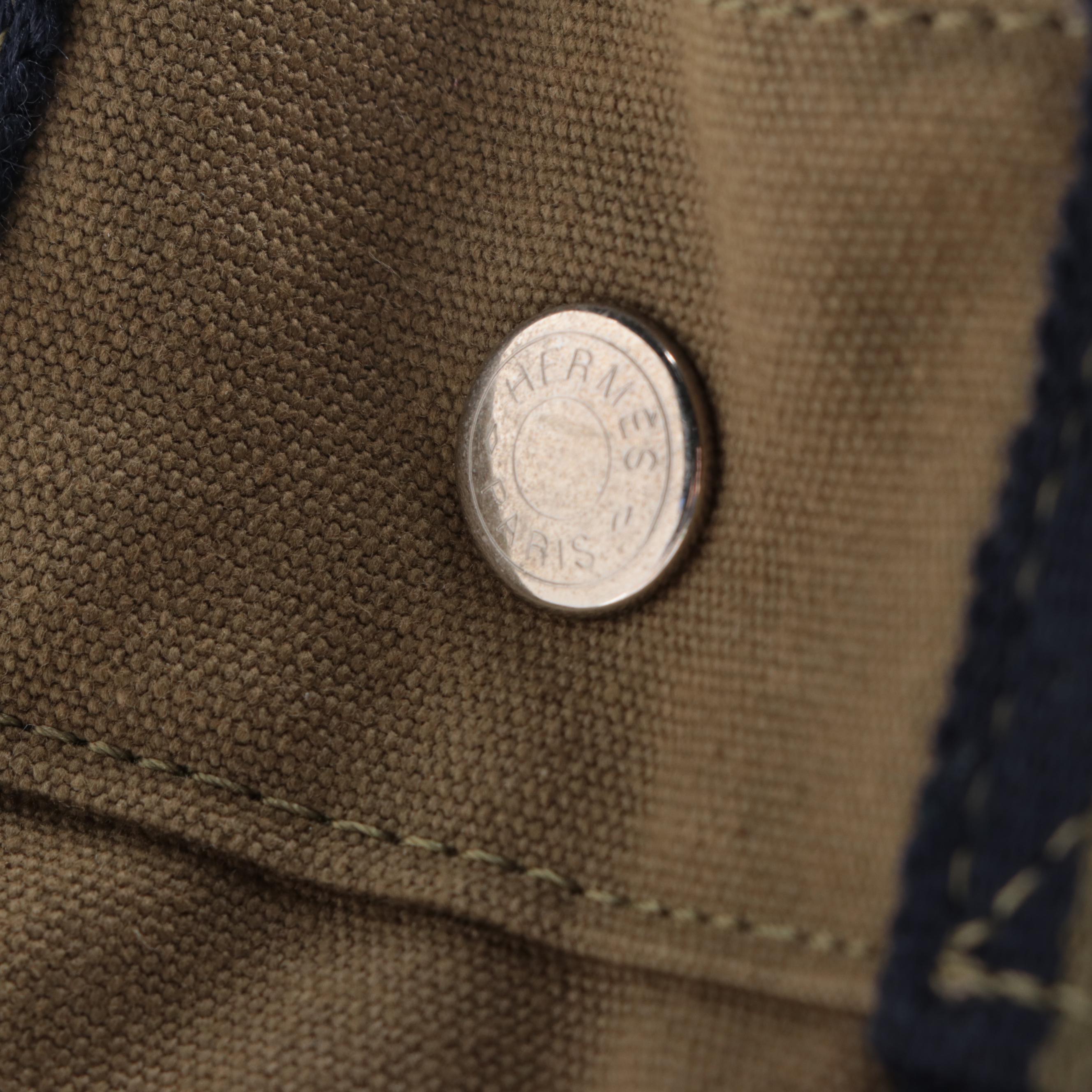 Hermès Fourre Tout PM in Green Cotton Canvas