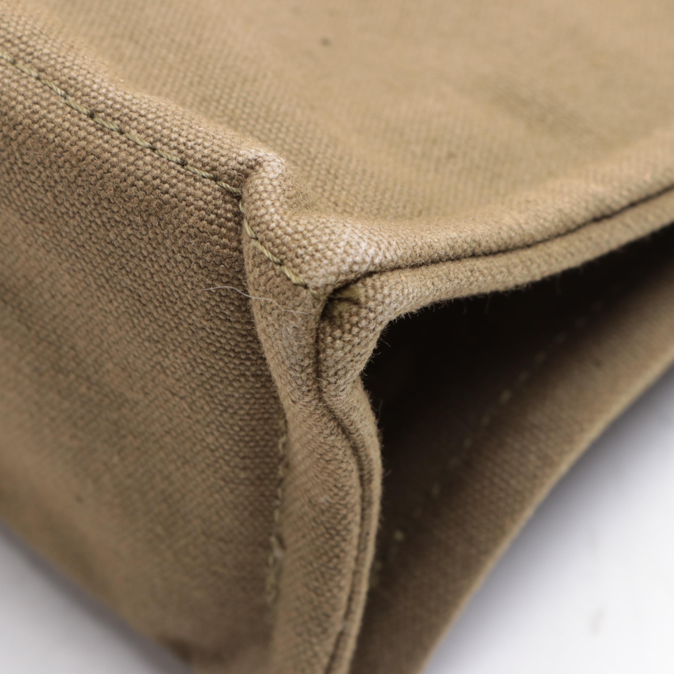 Hermès Fourre Tout PM in Green Cotton Canvas