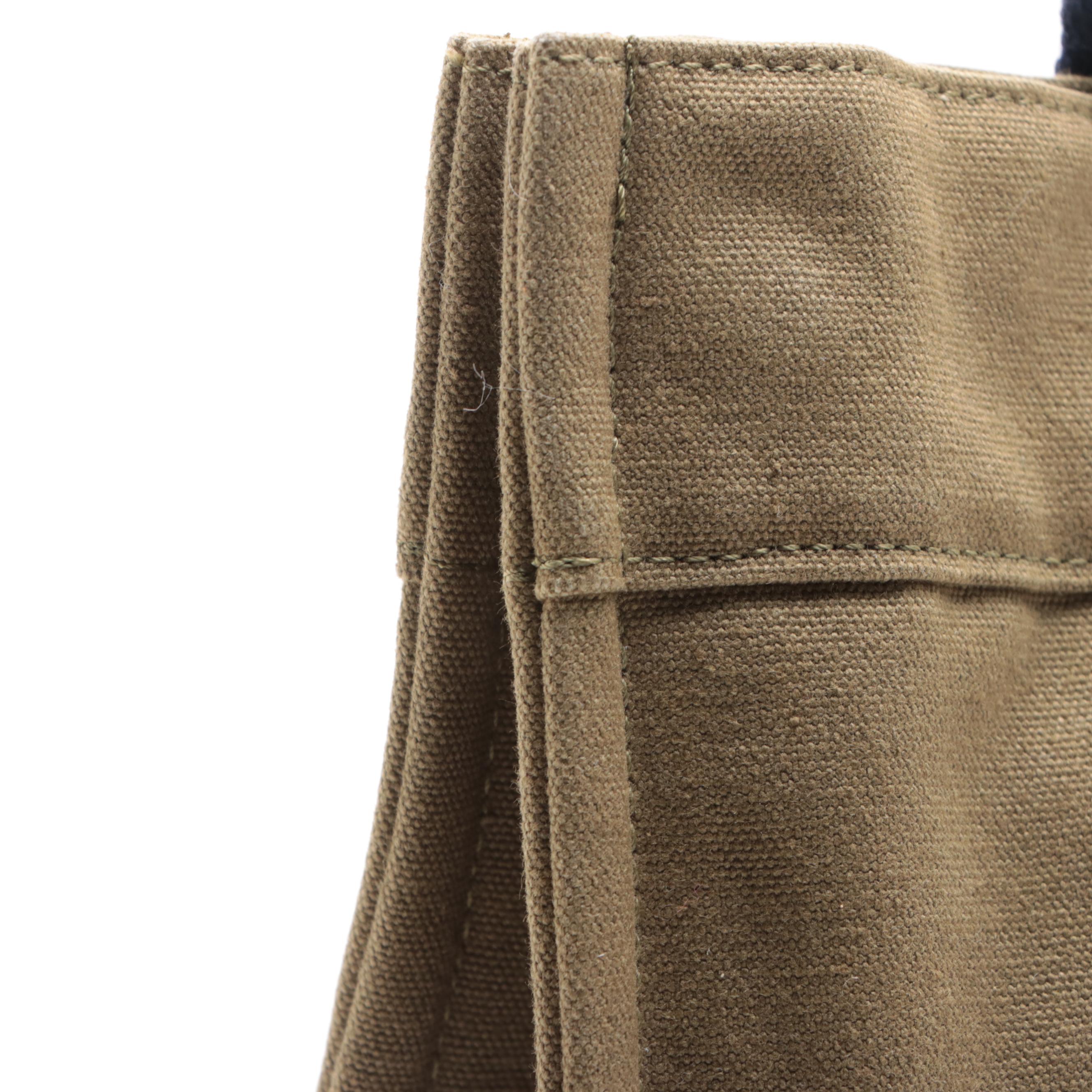 Hermès Fourre Tout PM in Green Cotton Canvas