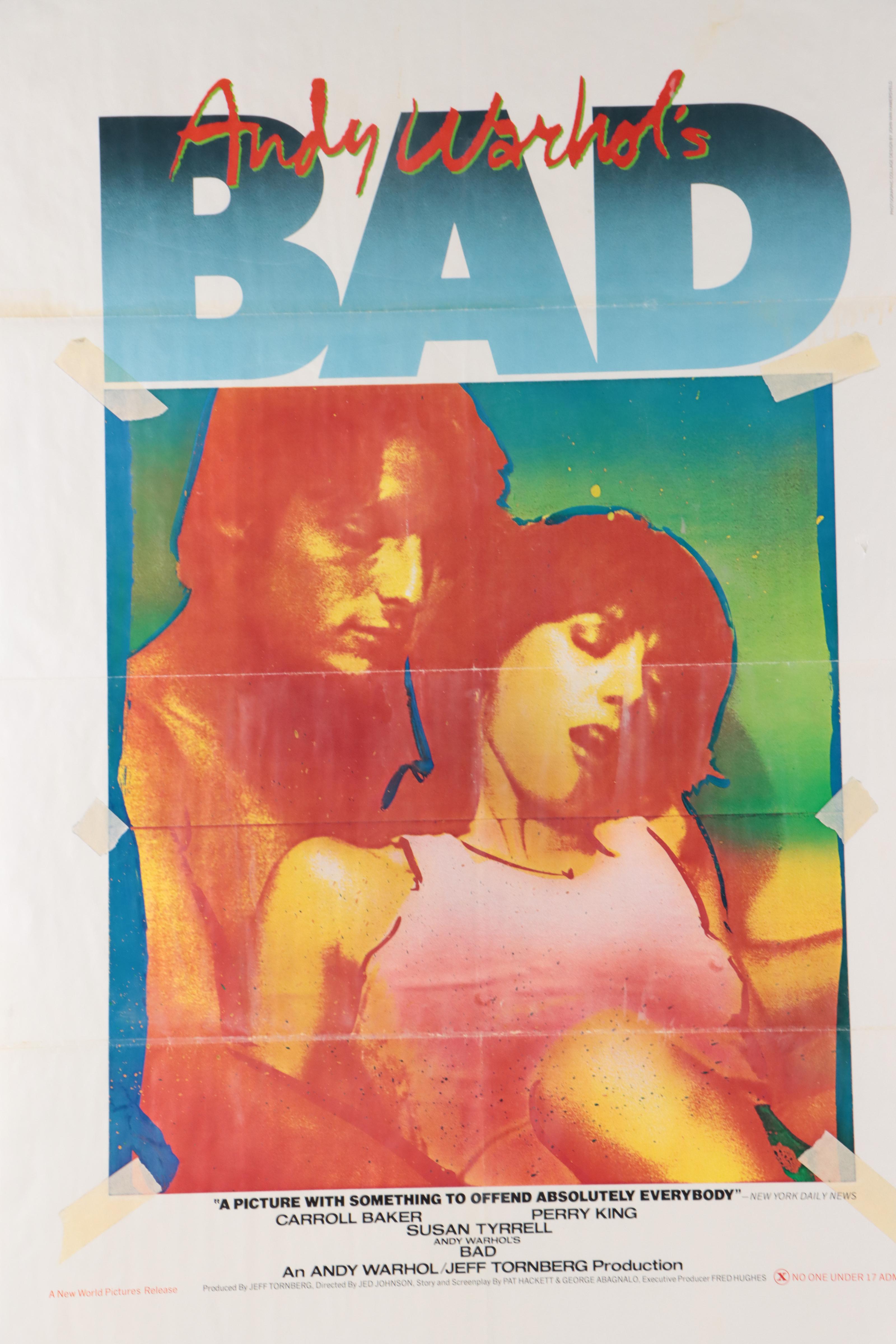 Film Release Poster for Andy Warhol's "Bad," 1977