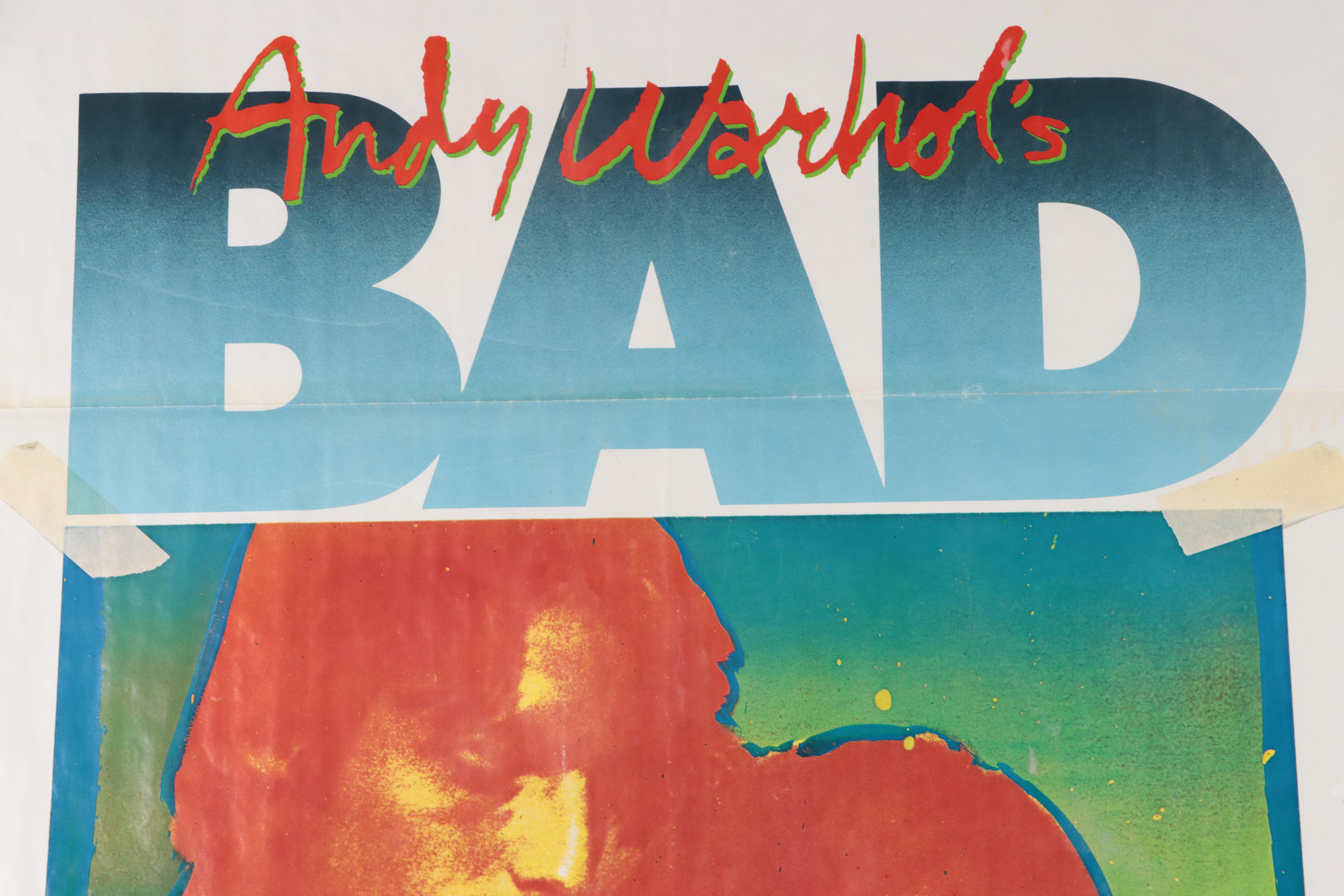 Film Release Poster for Andy Warhol's "Bad," 1977