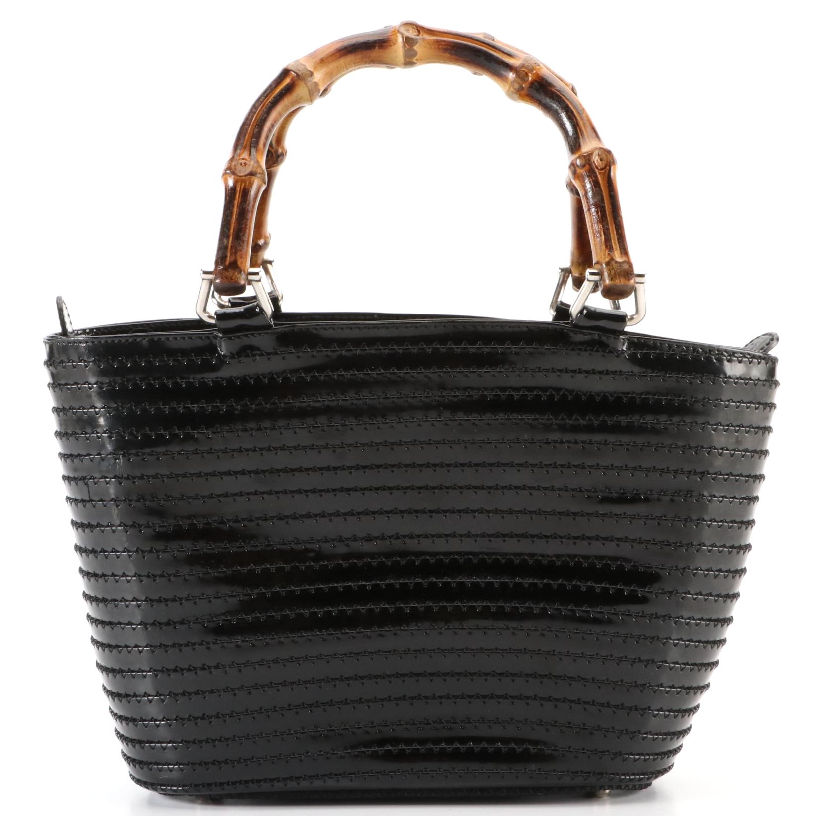 Gucci Bamboo Small Handbag in Patent Leather