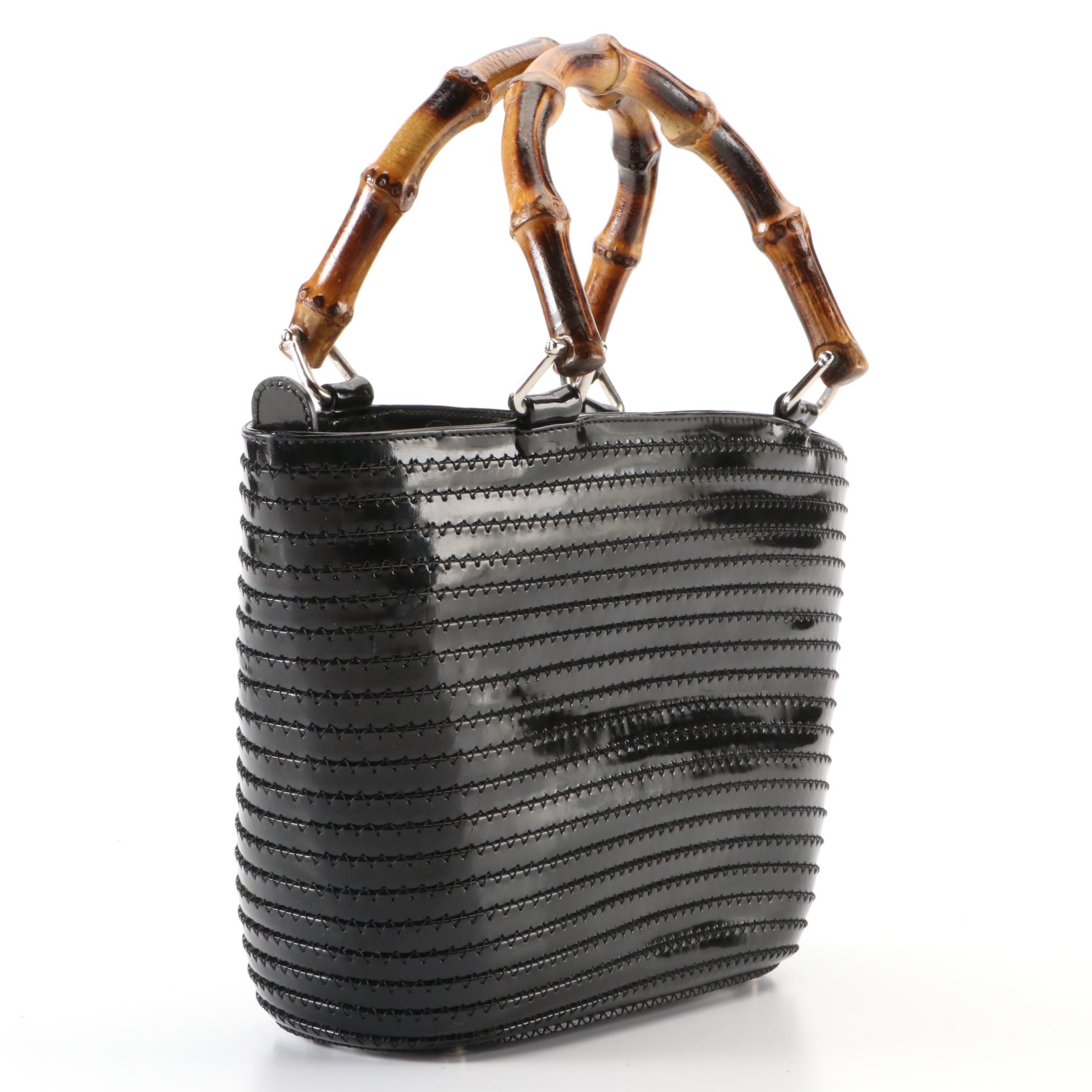 Gucci Bamboo Small Handbag in Patent Leather