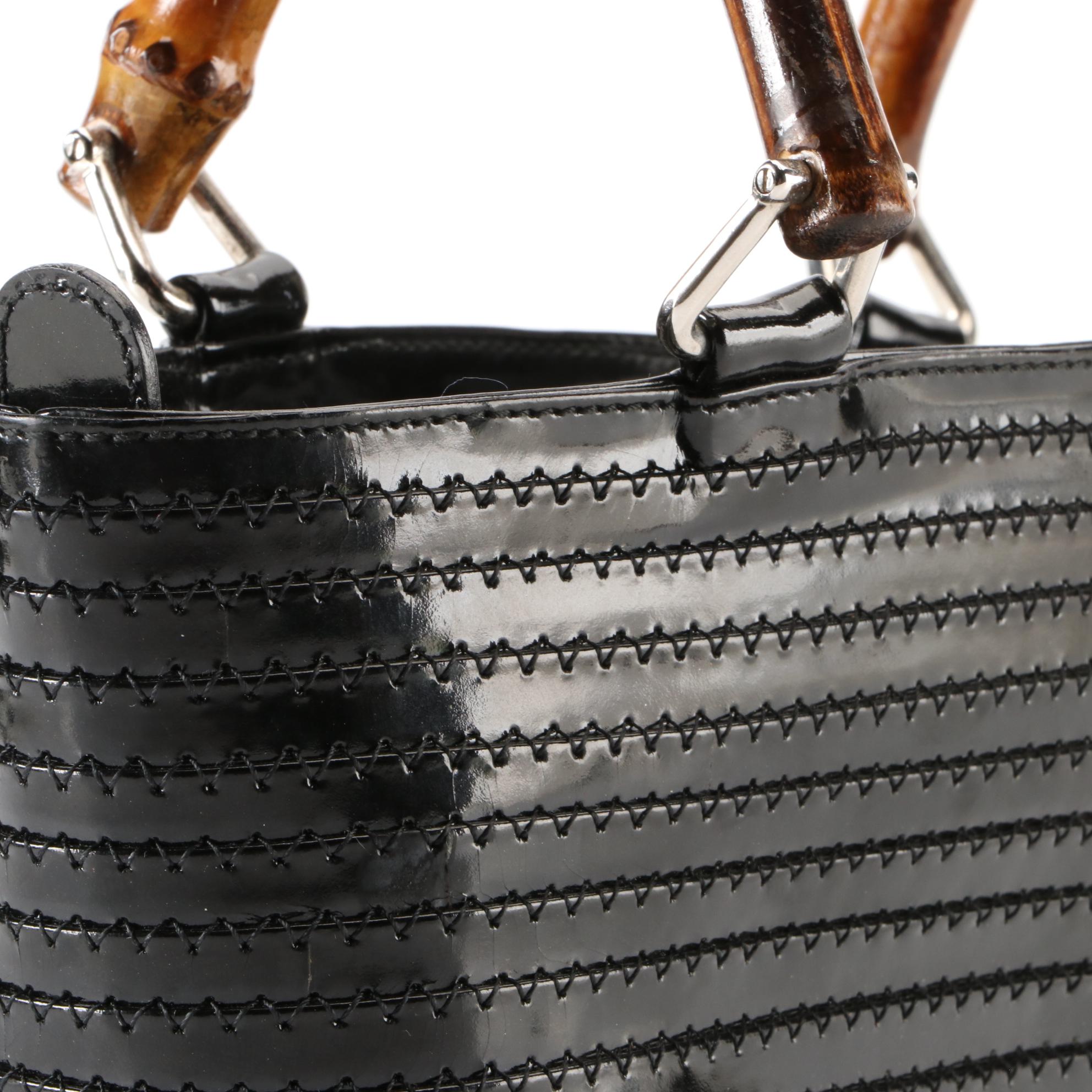 Gucci Bamboo Small Handbag in Patent Leather