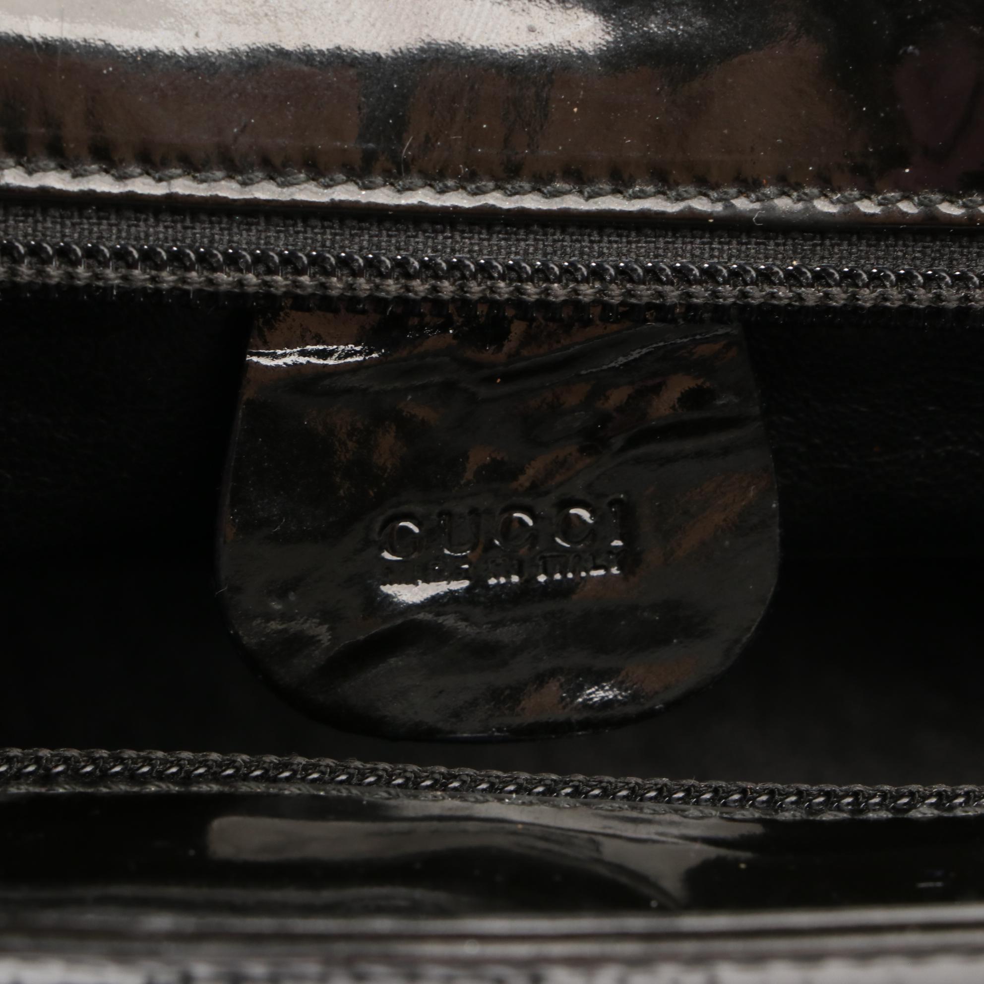 Gucci Bamboo Small Handbag in Patent Leather