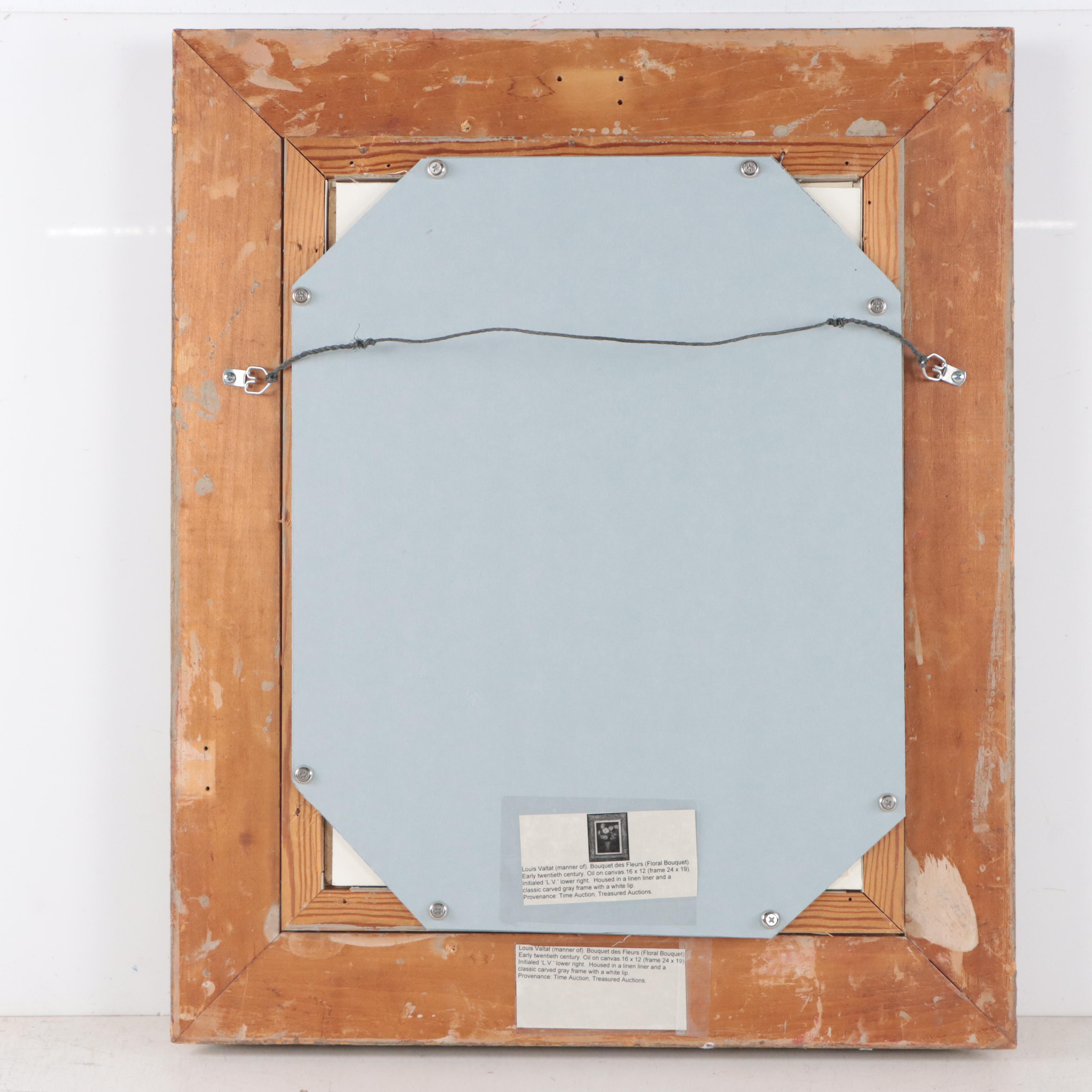 Floral Still Life Oil Painting Manner of Louis Valtat, Circa 1930