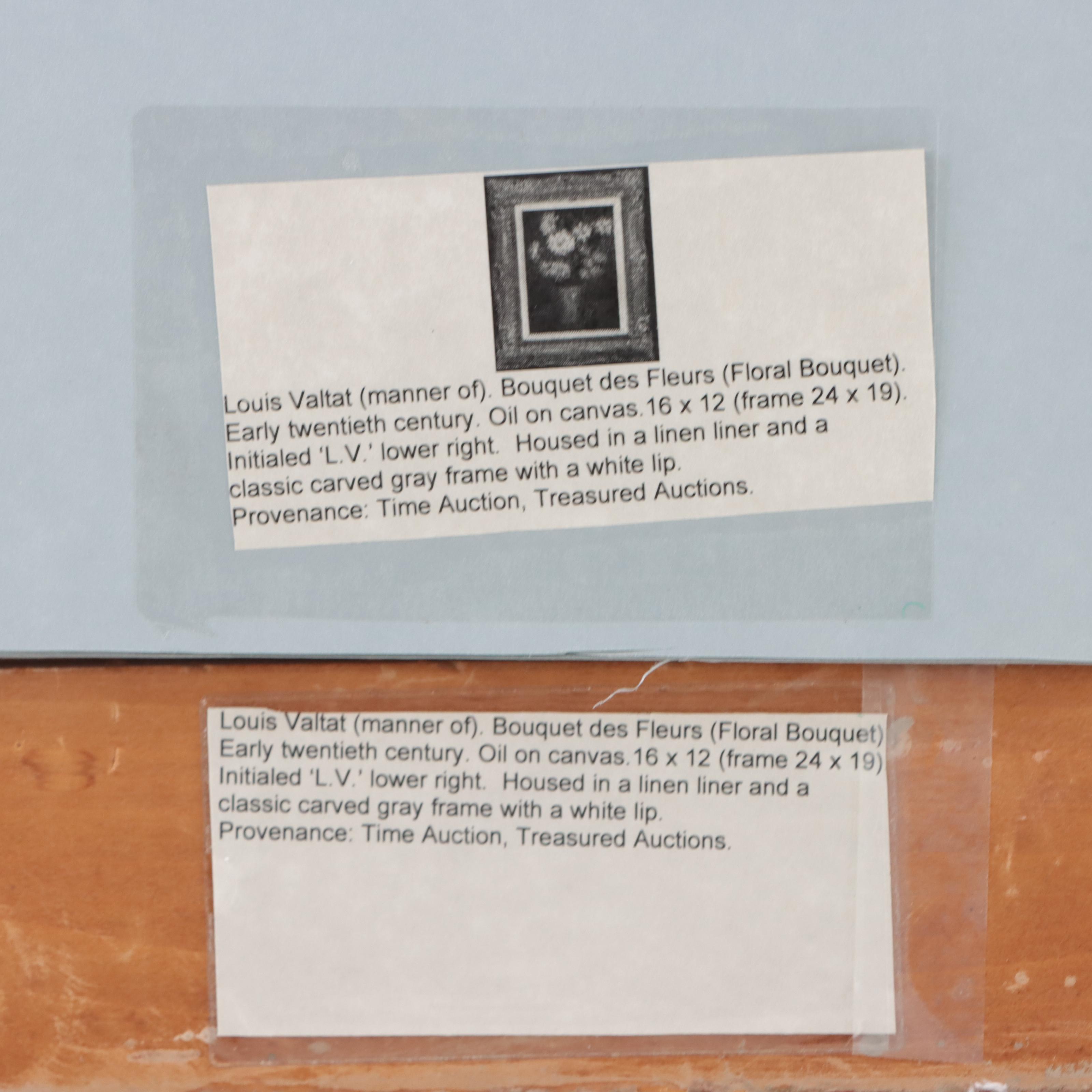 Floral Still Life Oil Painting Manner of Louis Valtat, Circa 1930