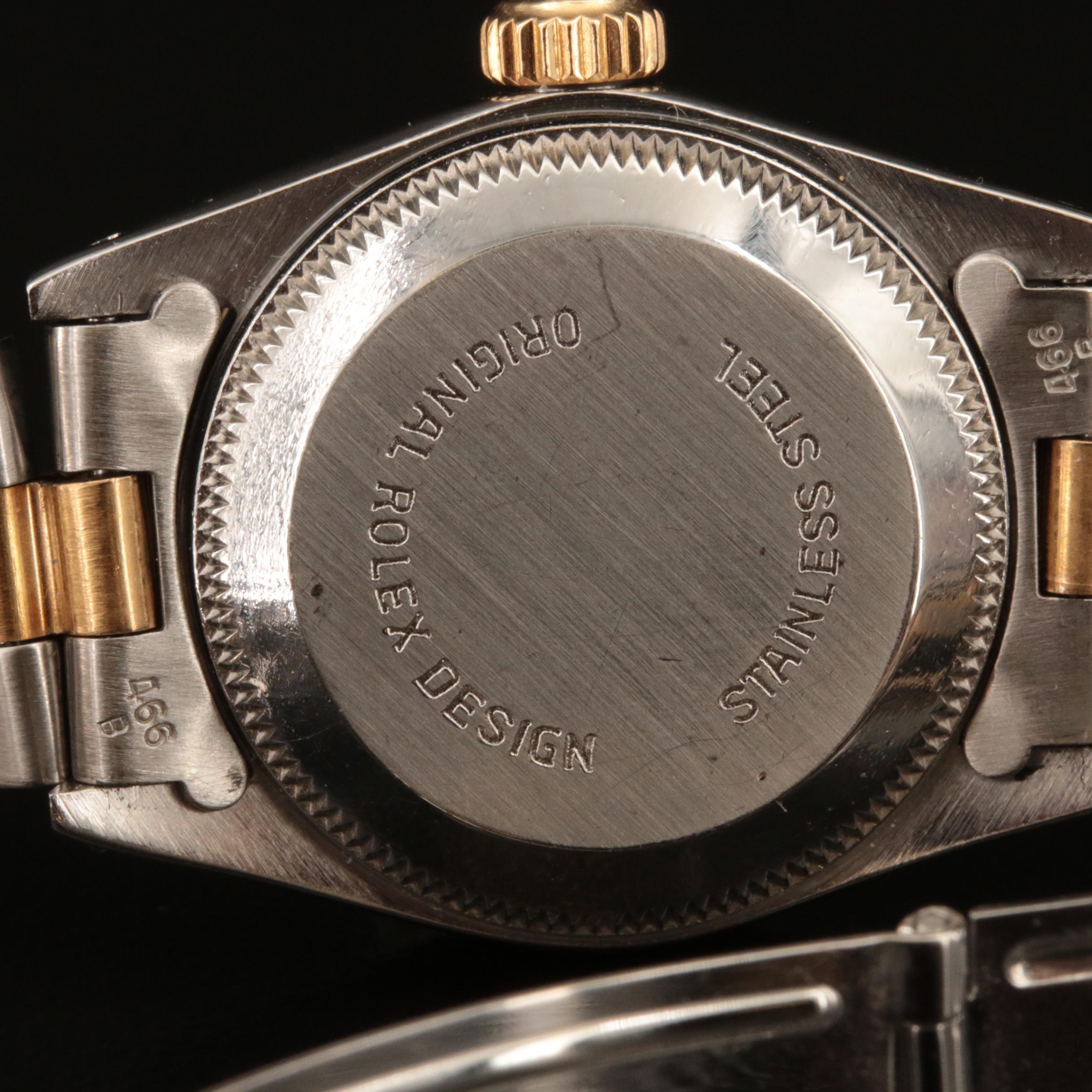 1989 Rolex 18K and Stainless Steel Oyster Perpetual Watch