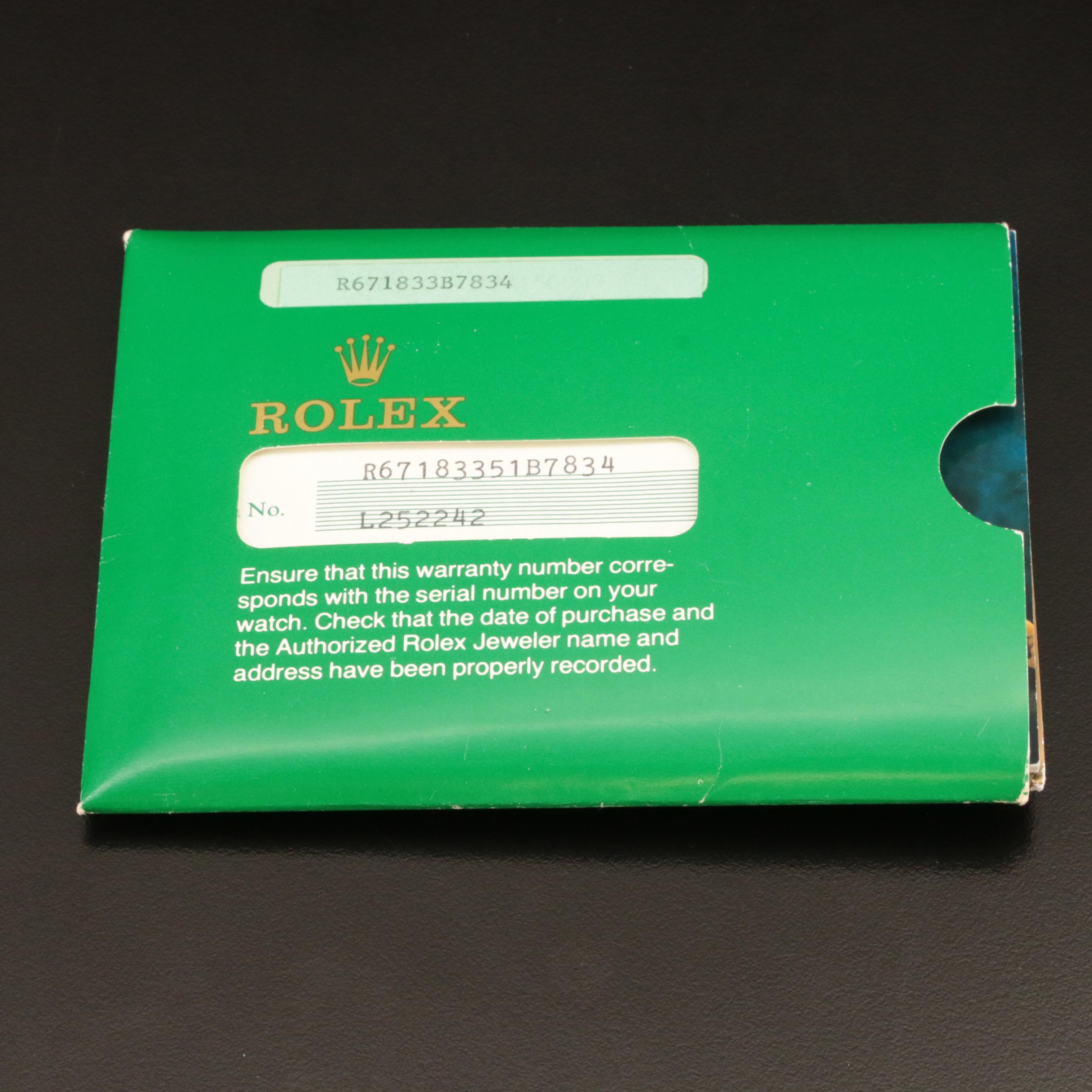 1989 Rolex 18K and Stainless Steel Oyster Perpetual Watch