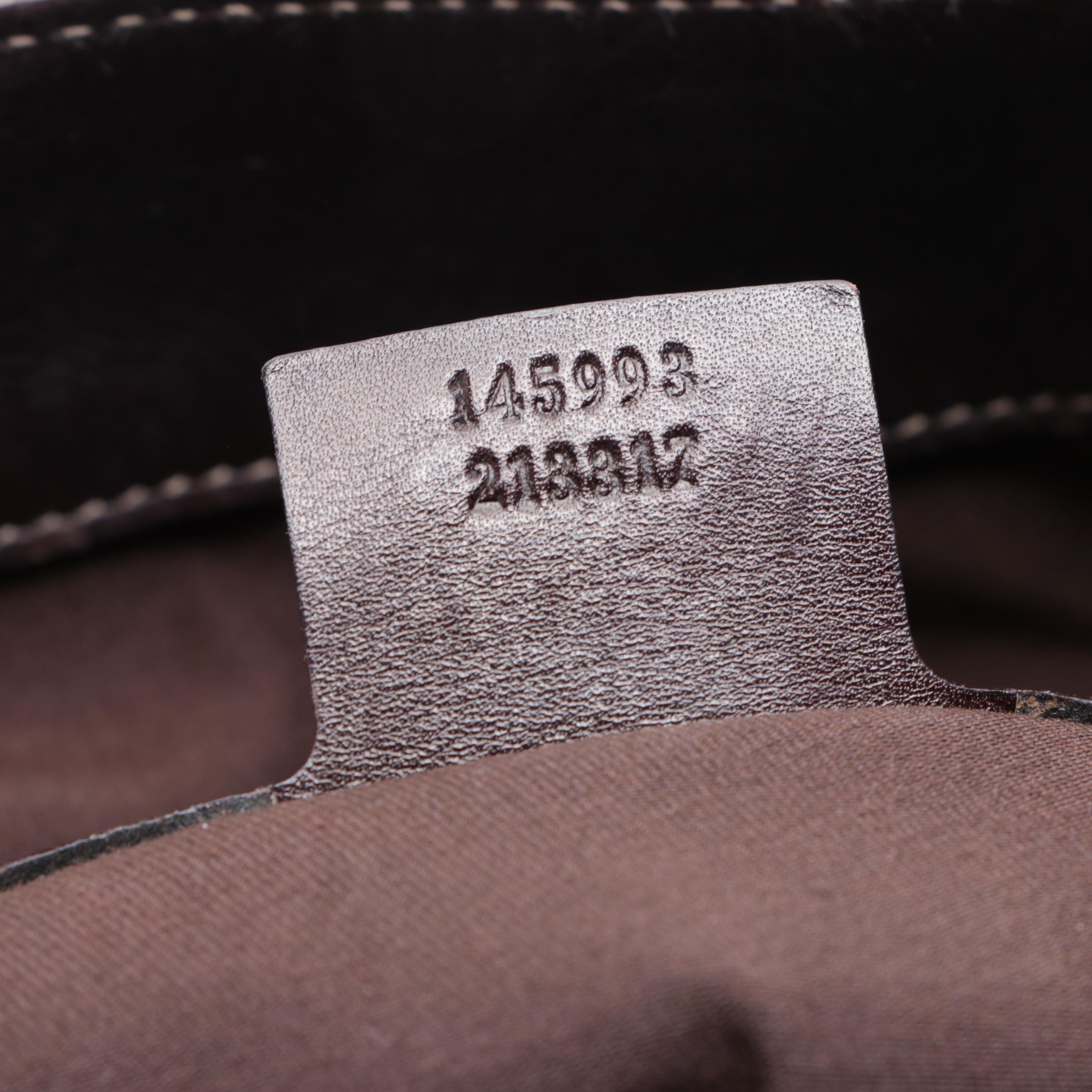 Gucci GG Canvas and Leather Shoulder Tote