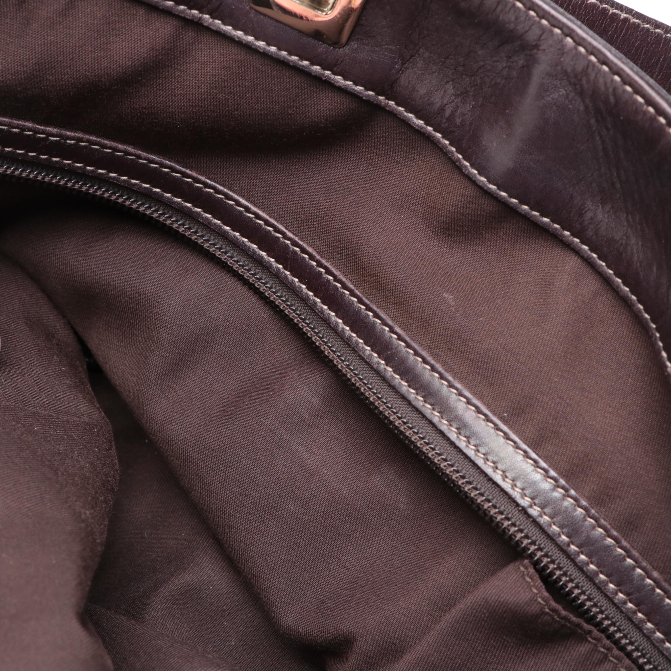 Gucci GG Canvas and Leather Shoulder Tote