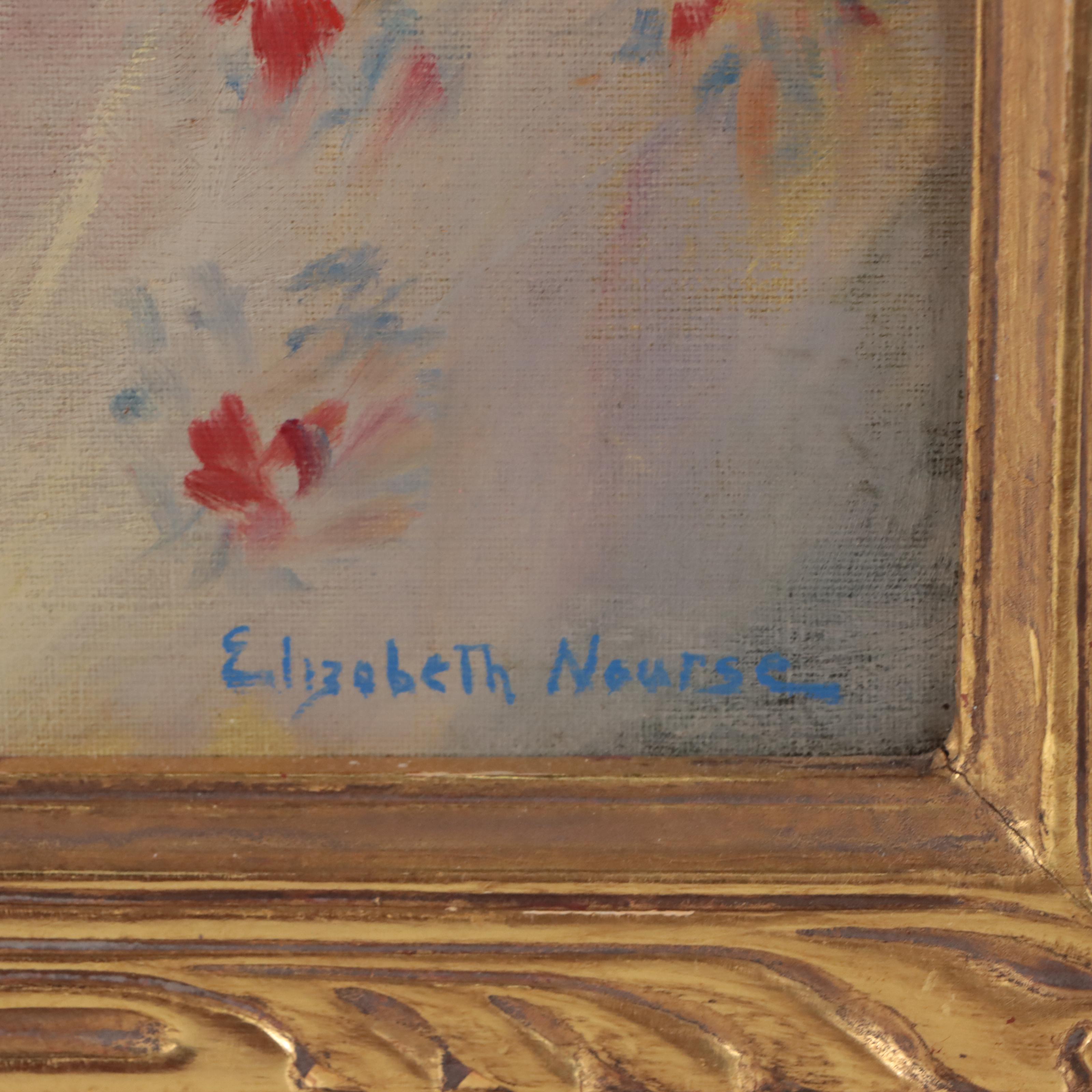 Elizabeth Nourse Portrait Oil Painting of a Young Lady in Bonnet, Circa 1894