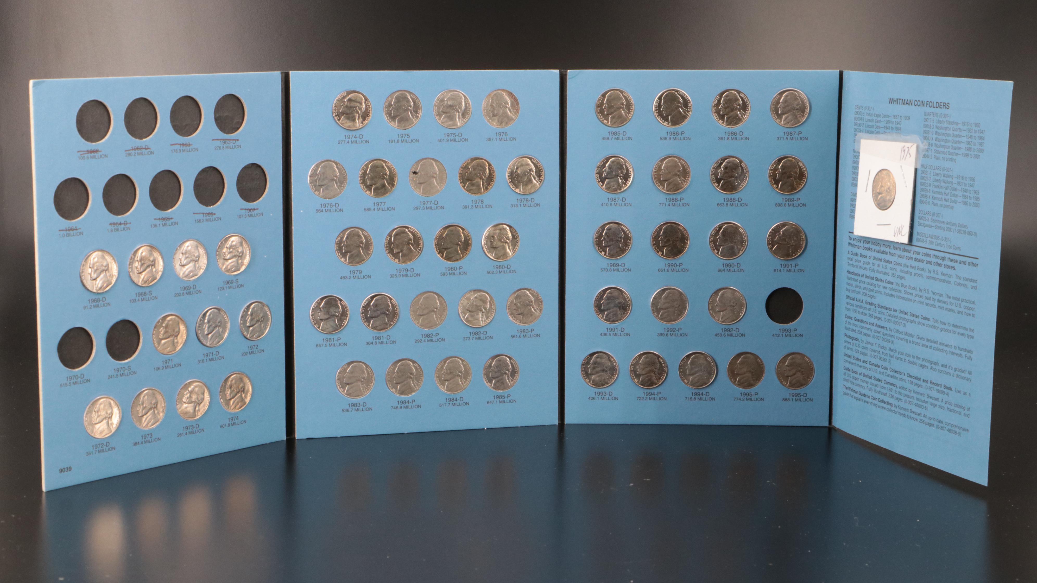 Nearly-Complete Jefferson Nickel Set, 1938-2012