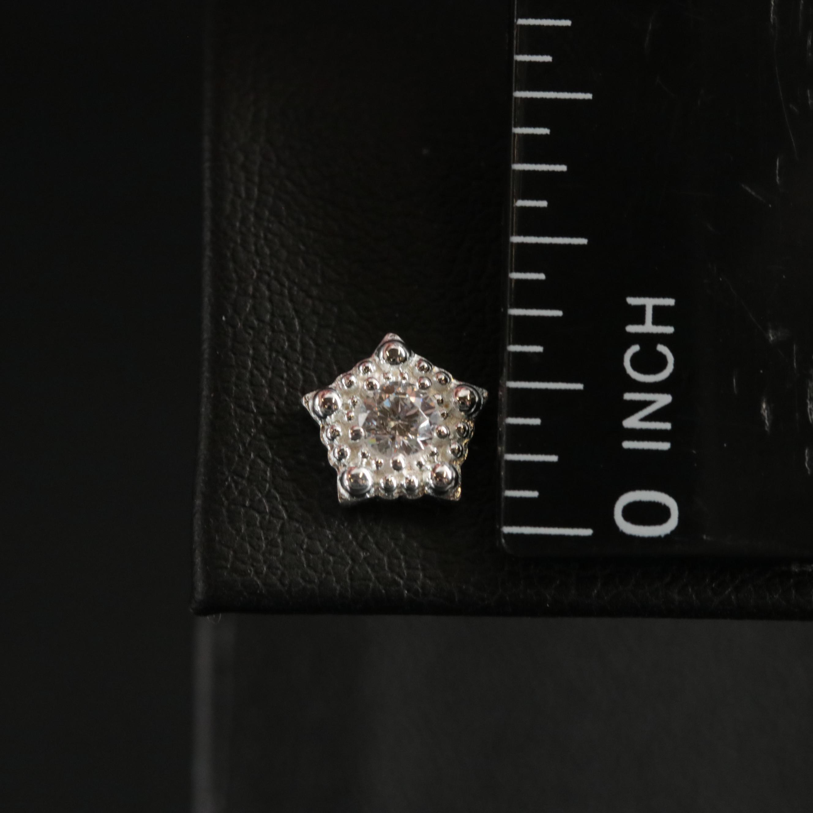 Sterling and Cubic Zirconia Stud Earrings