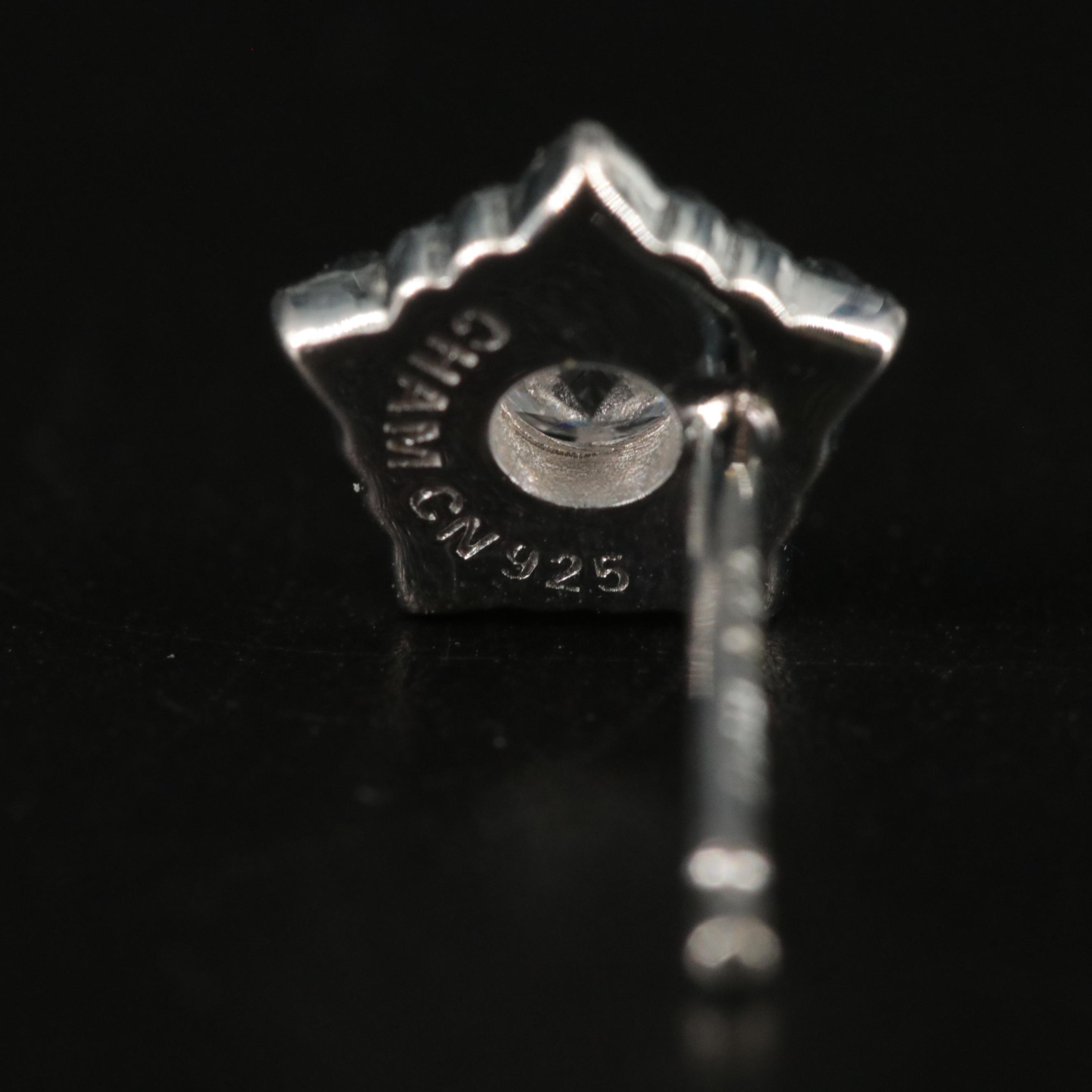 Sterling and Cubic Zirconia Stud Earrings