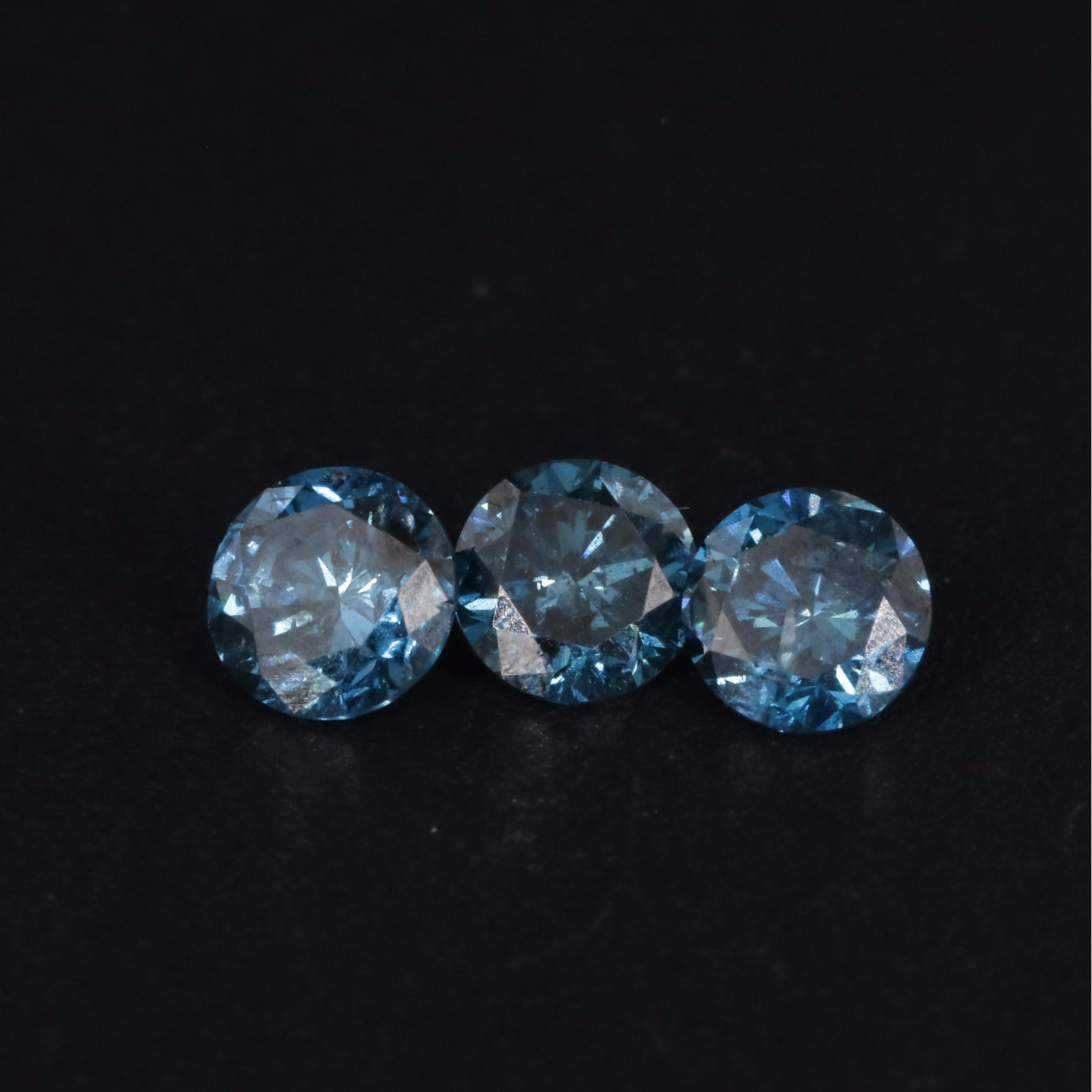 3 Loose 1.15 CTW Blue Diamonds