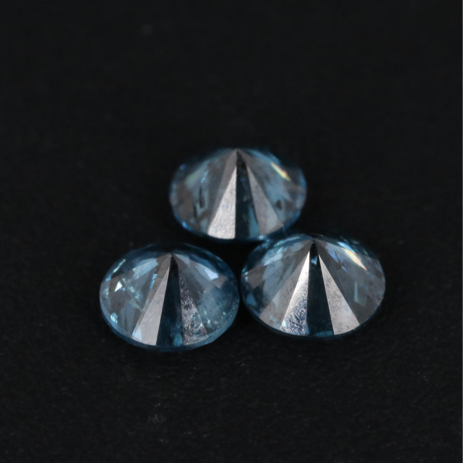3 Loose 1.15 CTW Blue Diamonds