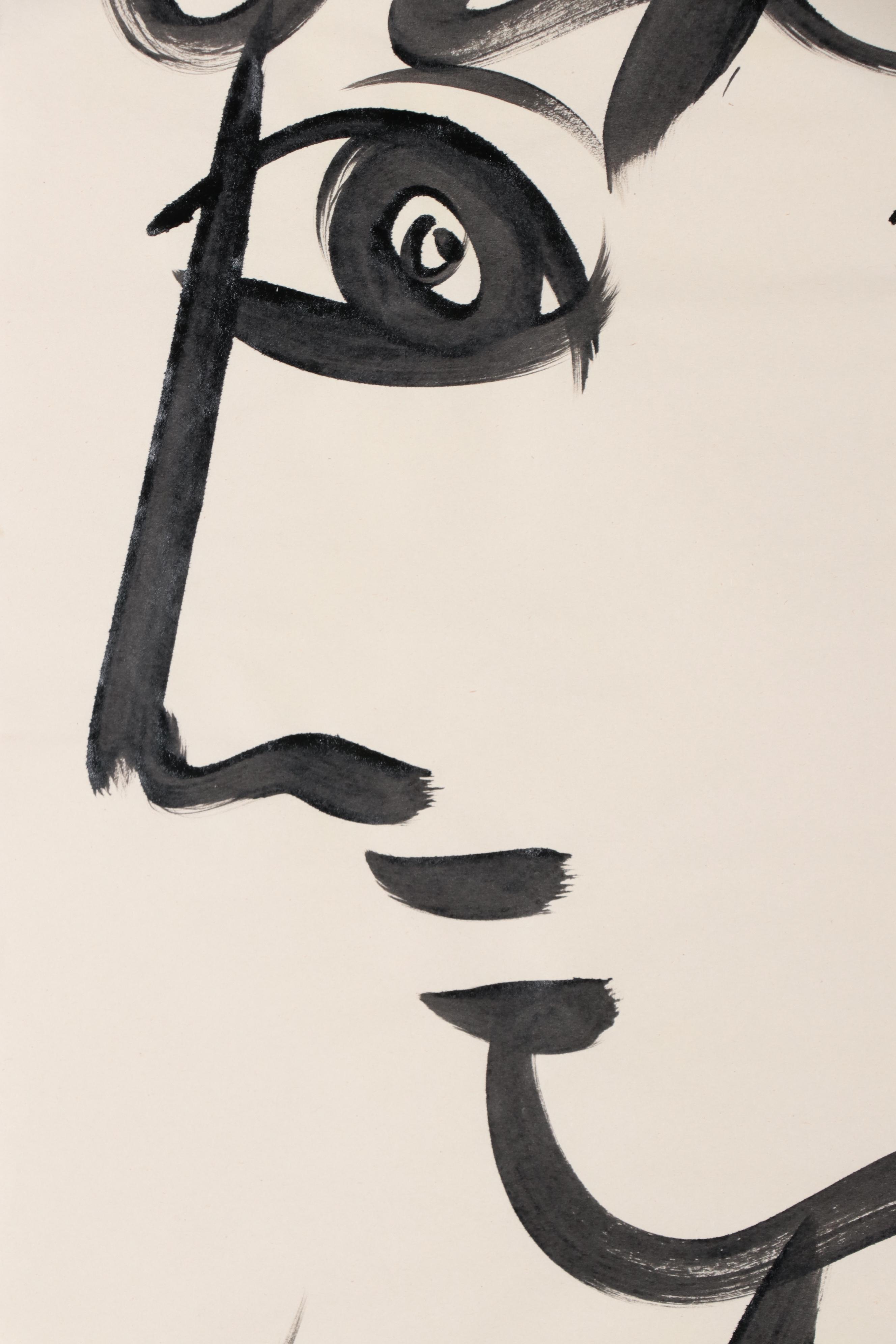 Peter Keil Abstract Portrait Acrylic Painting