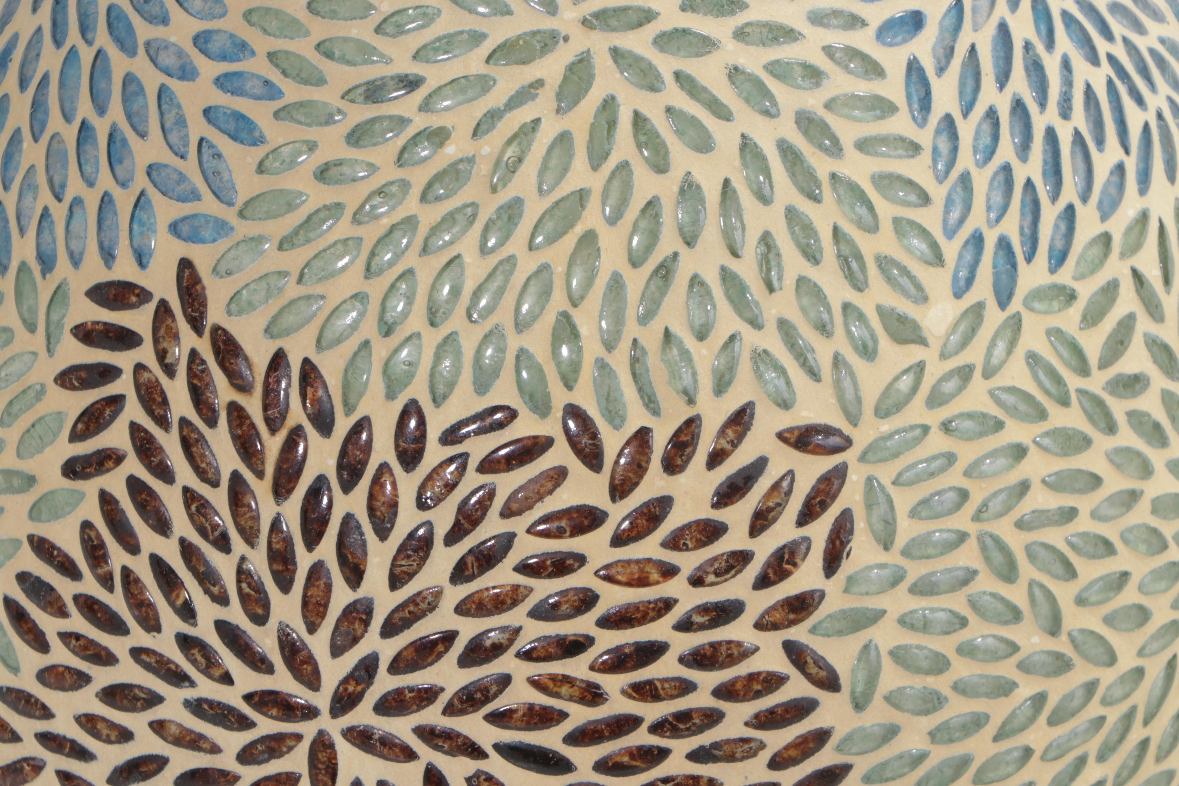 Chinese Polychrome-Glazed and Parcel-Gilt Vase Plus Portofino Home Ceramic Vase