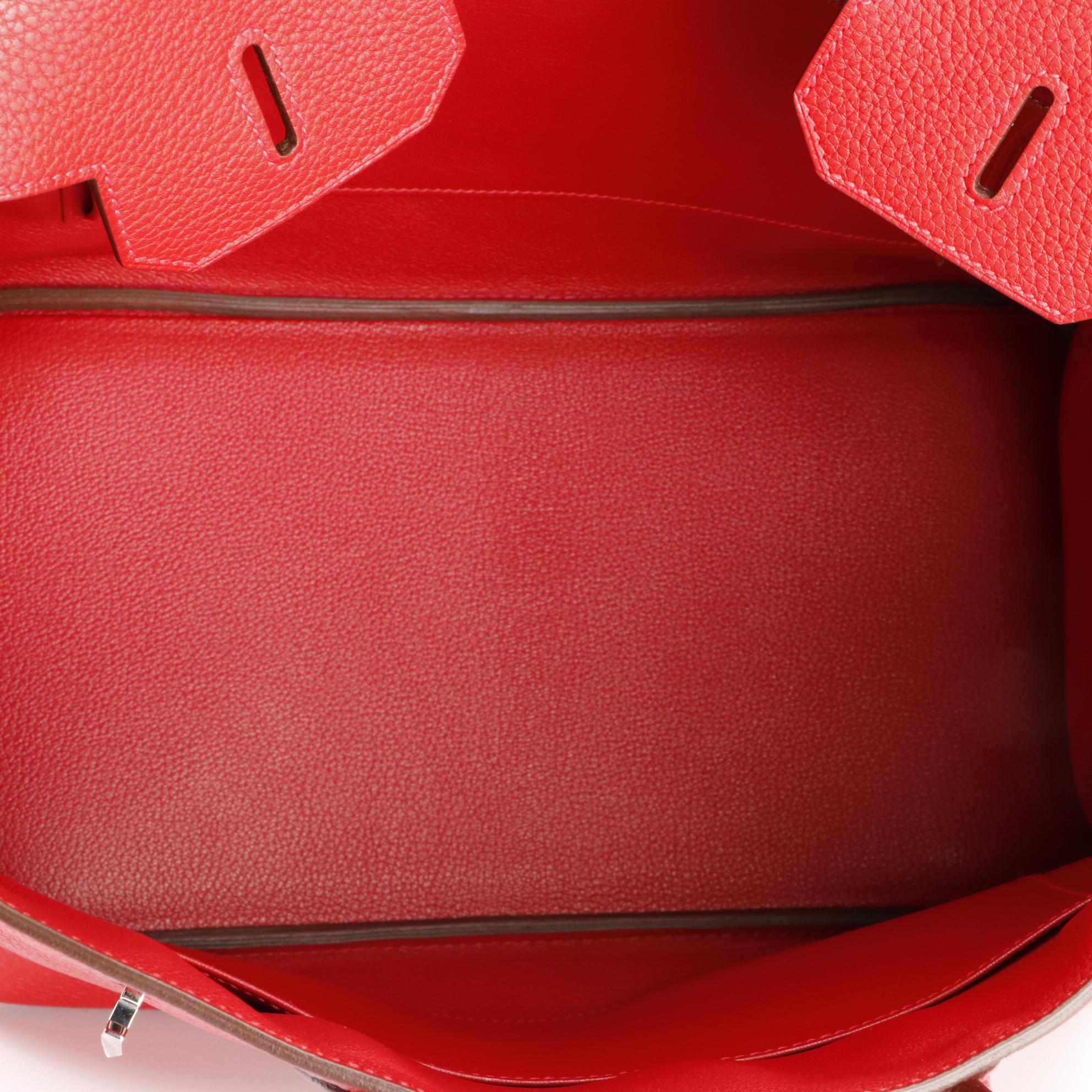 Hermès Birkin 35 Satchel in Red Togo Leather