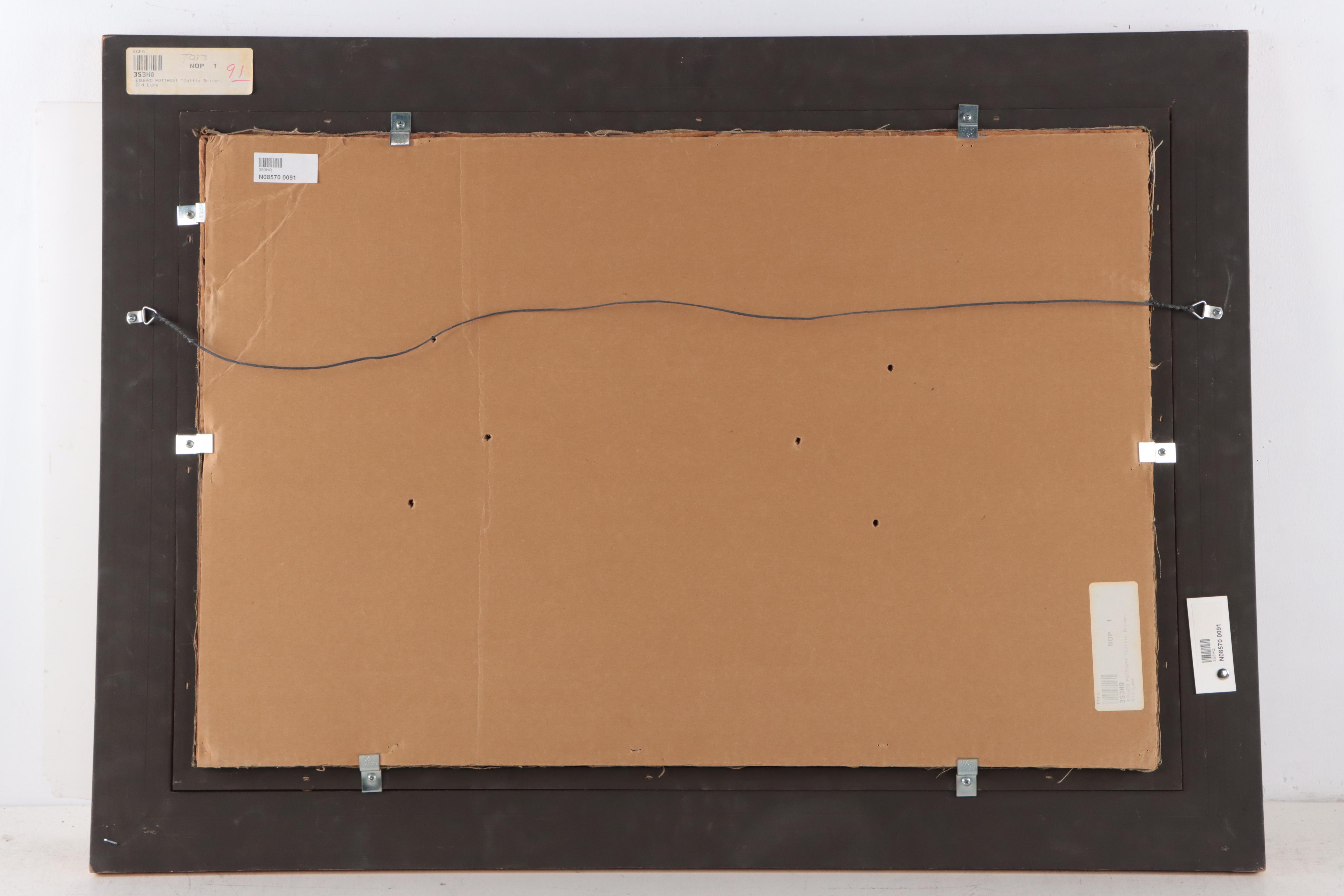 Edward Henry Potthast American Impressionist Oil Painting "Cattle Driver," 1903