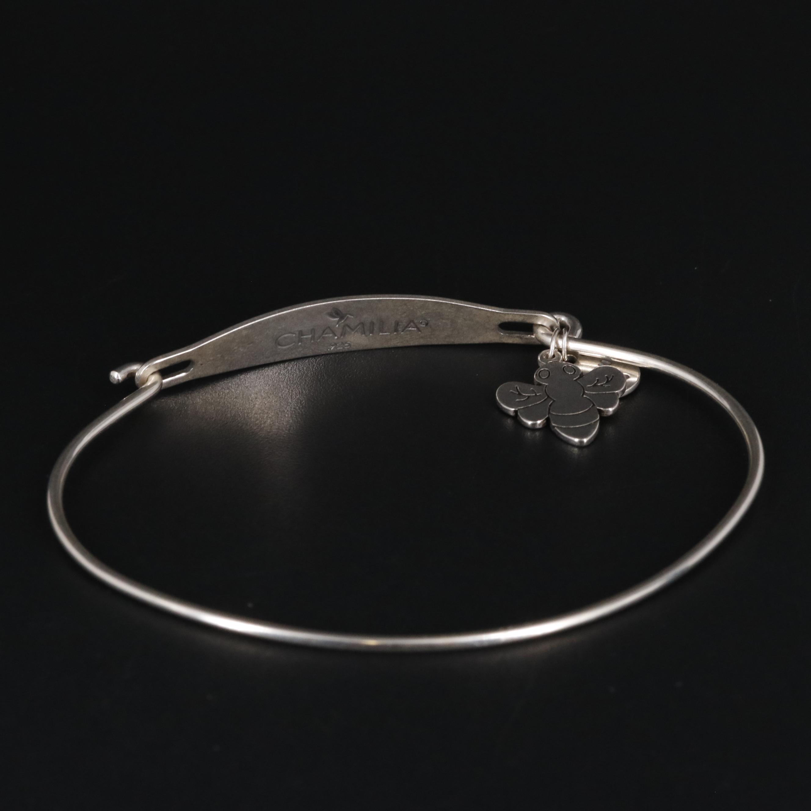 Sterling Be Awesome Bangle Bracelet