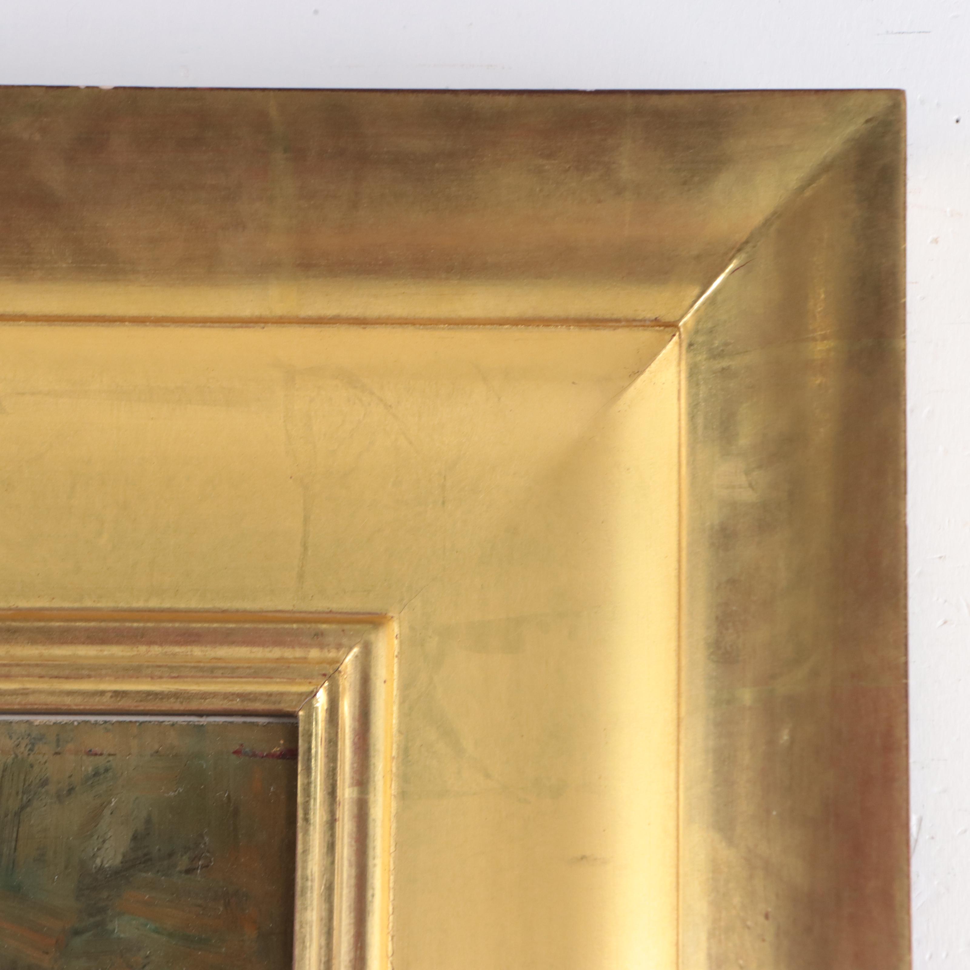 Henry Mosler Portrait Oil Painting "A Beautiful Debutante in Blue Silk Dress"