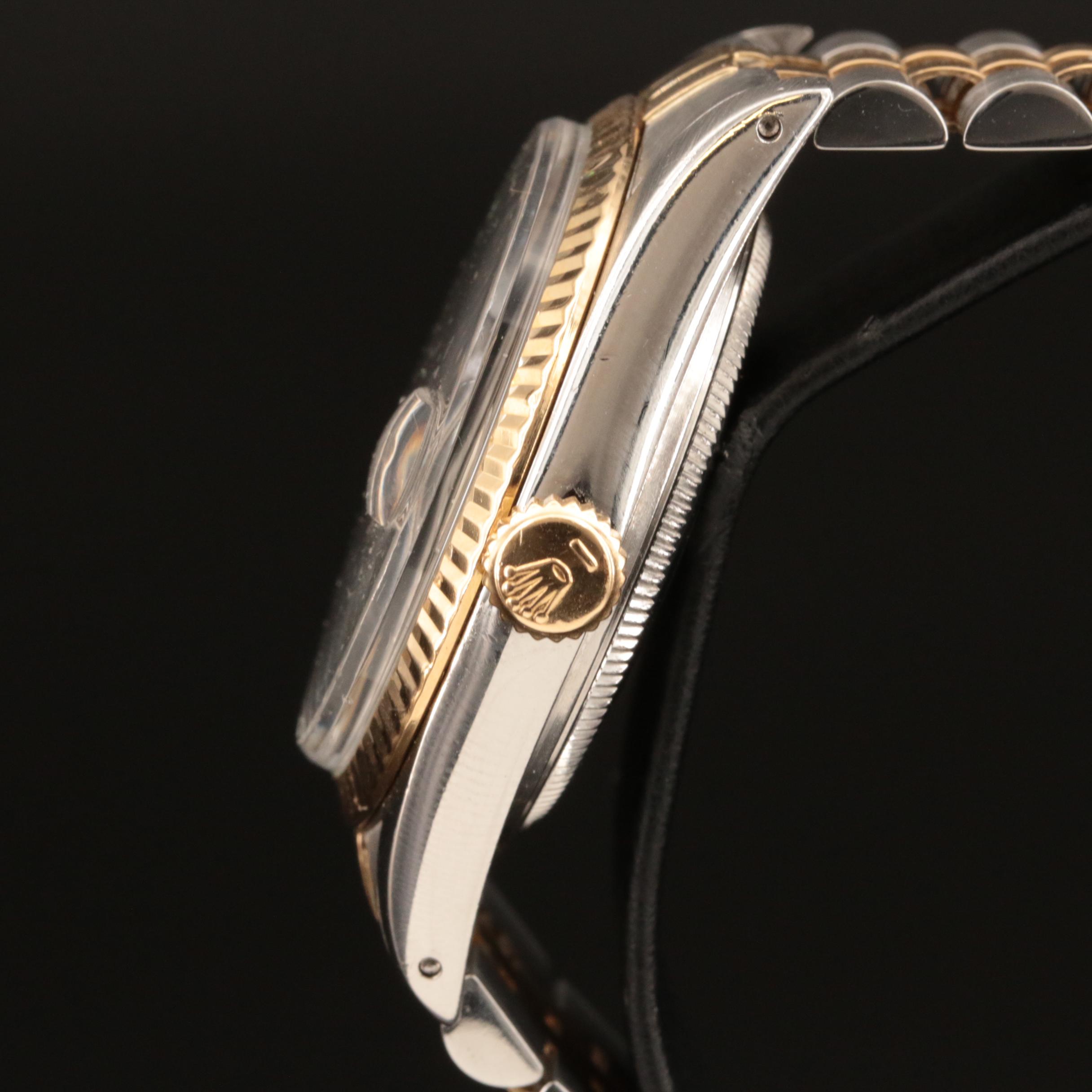 1985 Rolex 18K and Stainless Steel Oyster Perpetual Datejust Watch