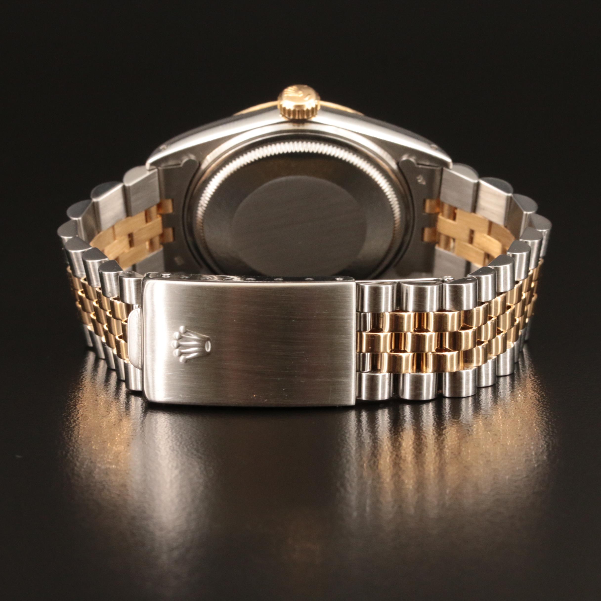 1985 Rolex 18K and Stainless Steel Oyster Perpetual Datejust Watch