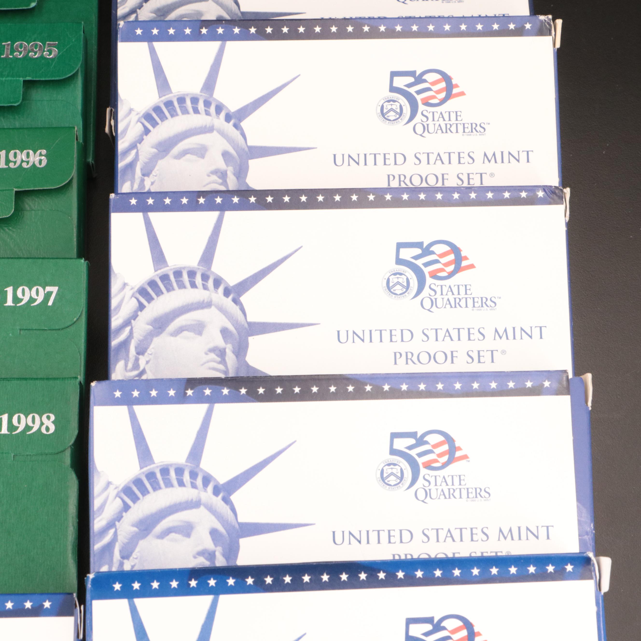 Eighteen U.S. Mint Proof Sets