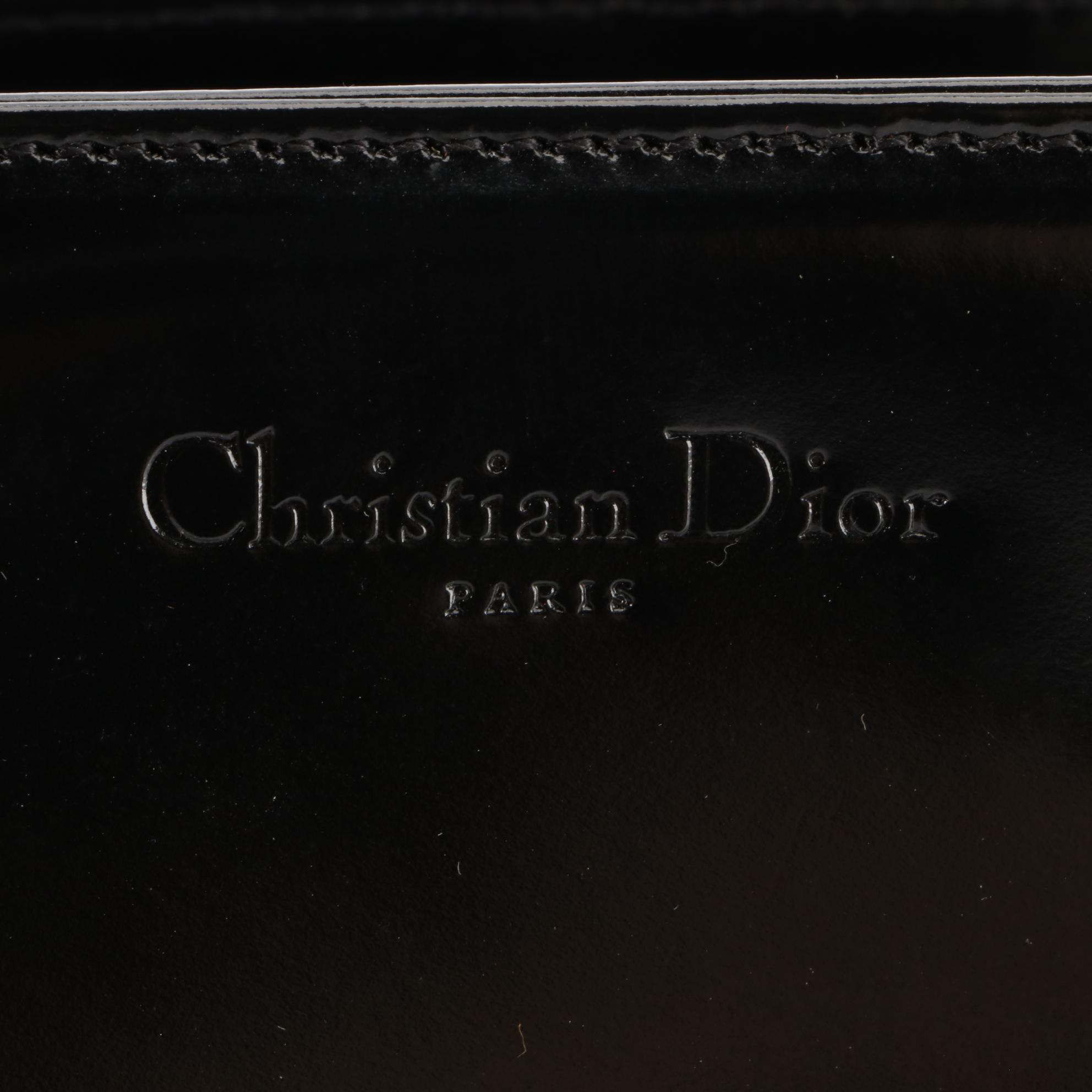 Christian Dior Lady Dior Bag in Polished Black Calfskin Leather