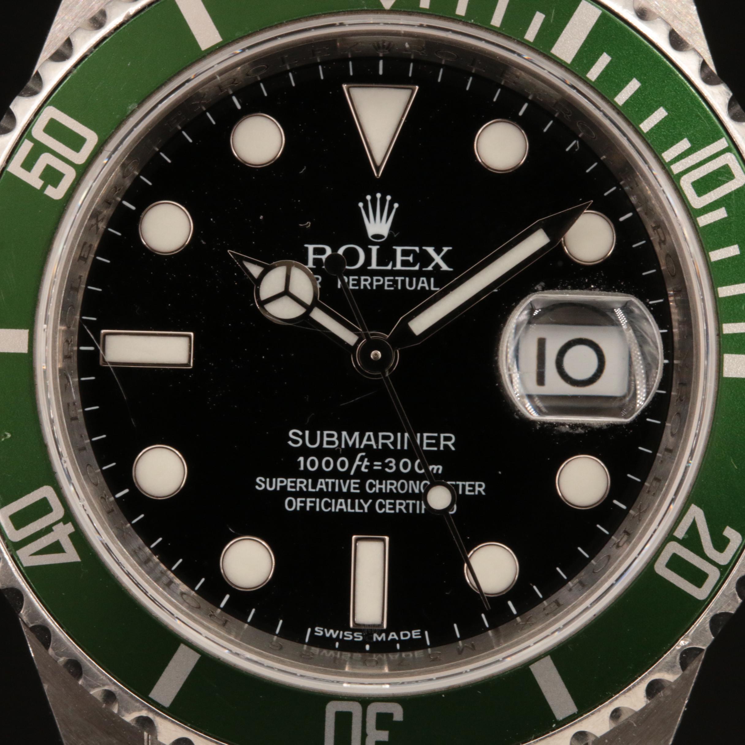 2007-2008 Rolex Submariner Green Bezel Watch "Kermit"