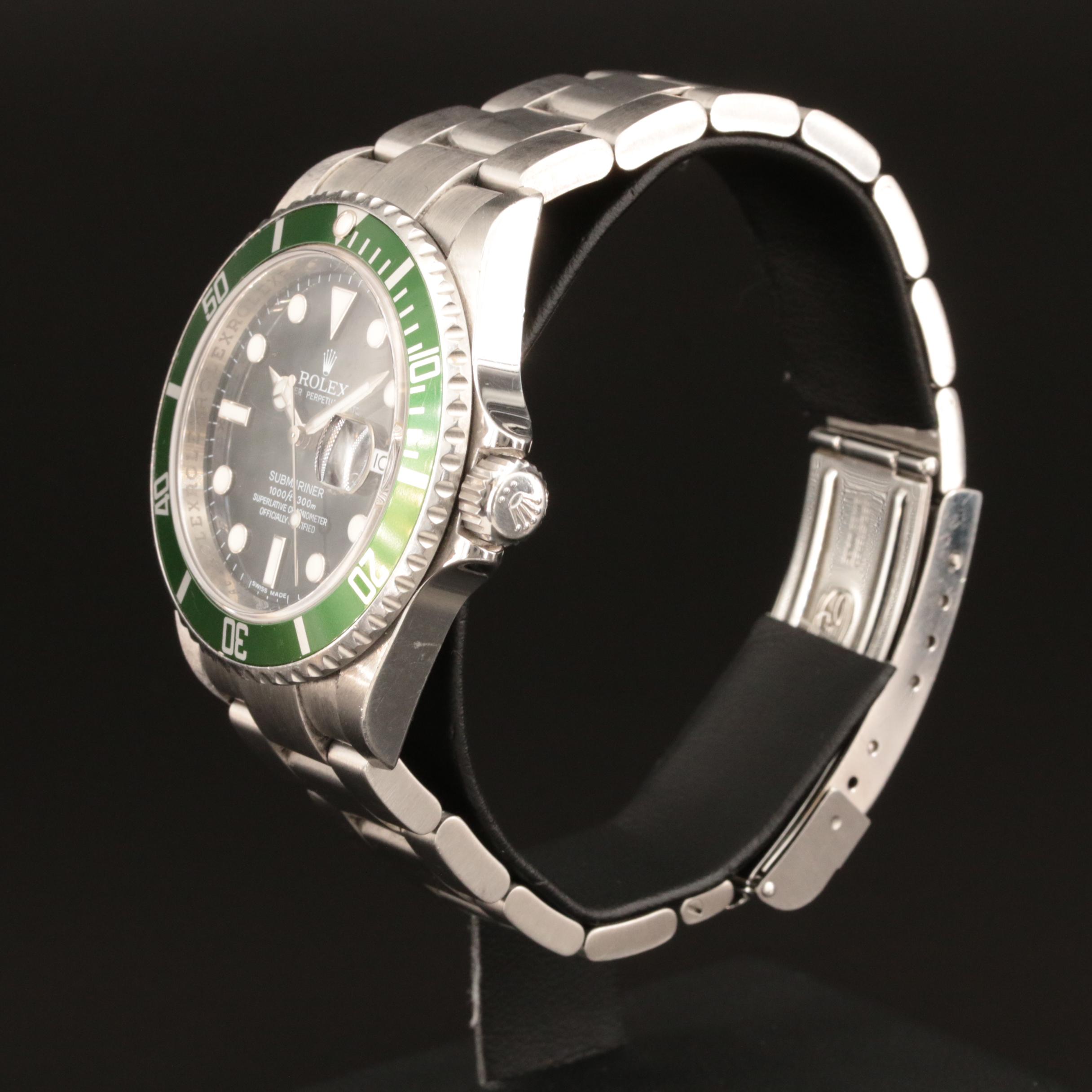 2007-2008 Rolex Submariner Green Bezel Watch "Kermit"
