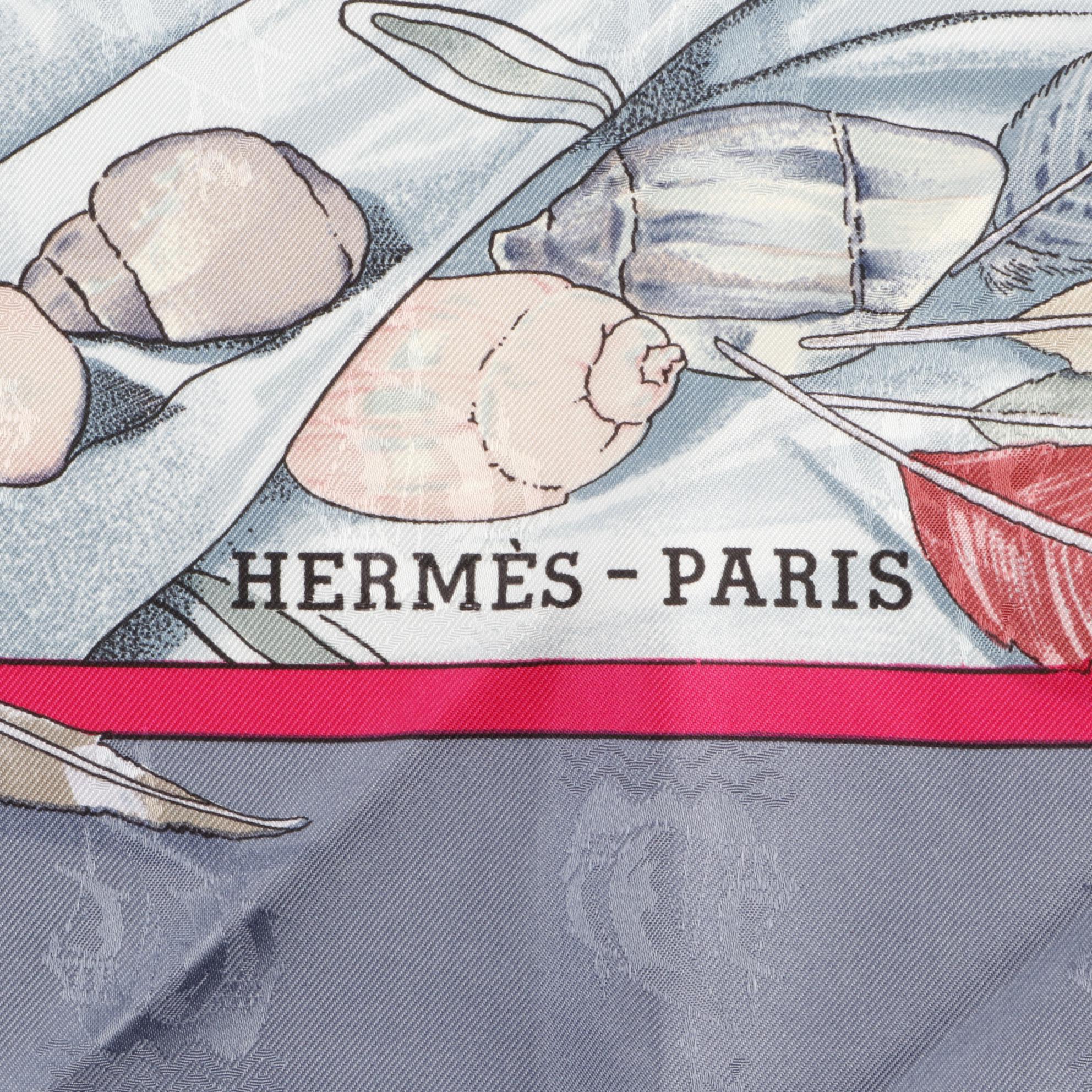 Hermès "Christophe Colomb Découvre l'Amérique" Scarf 90 in Silk Jacquard