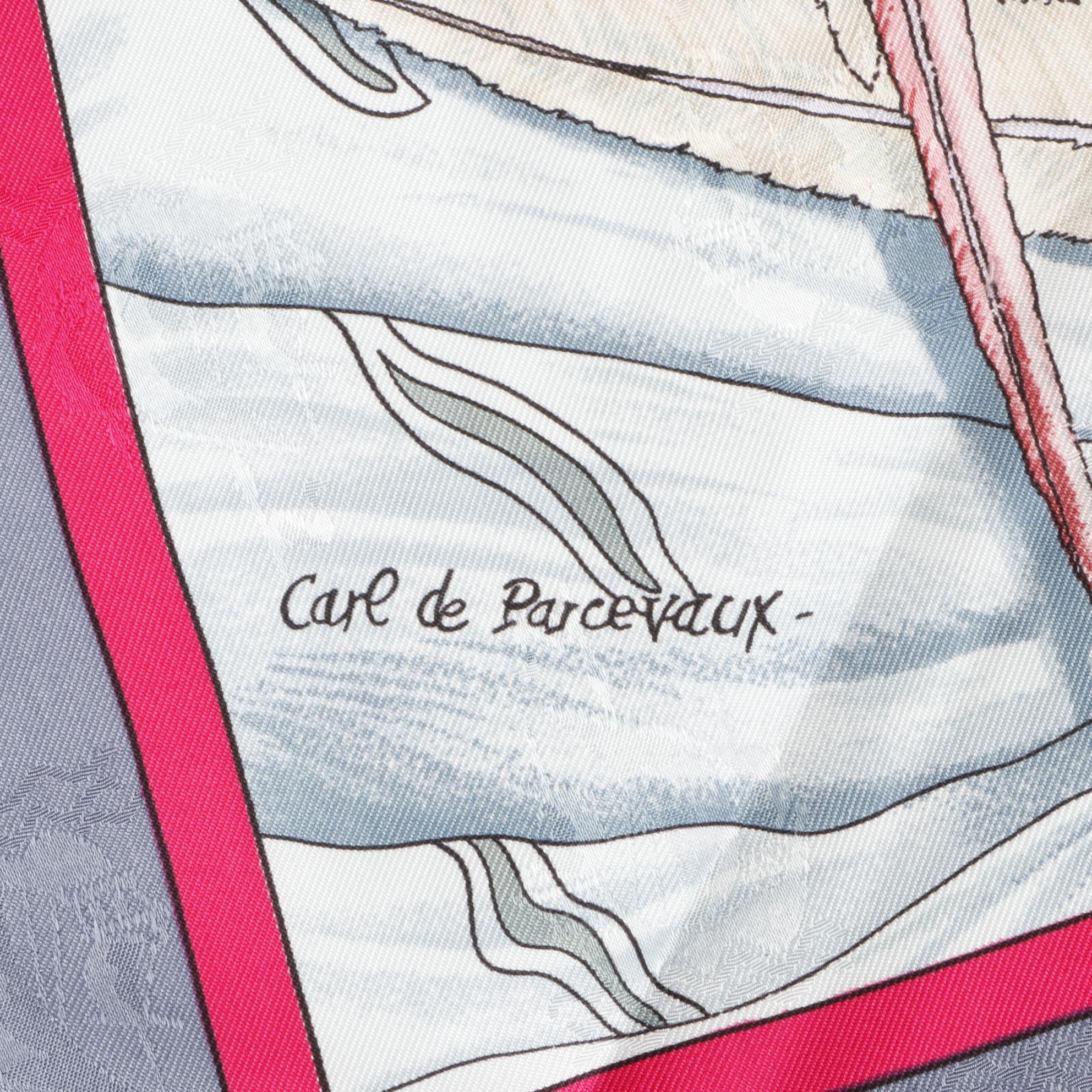 Hermès "Christophe Colomb Découvre l'Amérique" Scarf 90 in Silk Jacquard