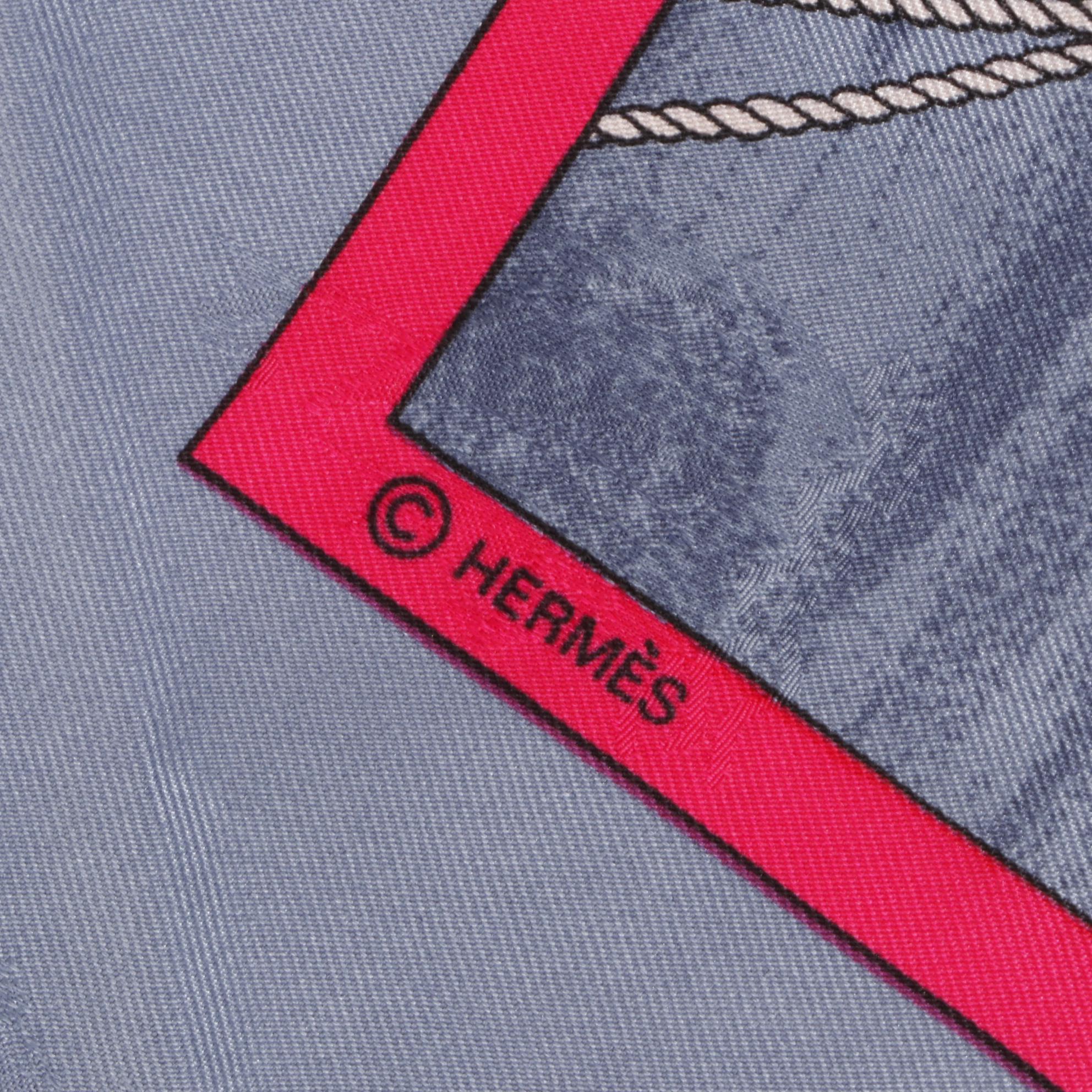 Hermès "Christophe Colomb Découvre l'Amérique" Scarf 90 in Silk Jacquard