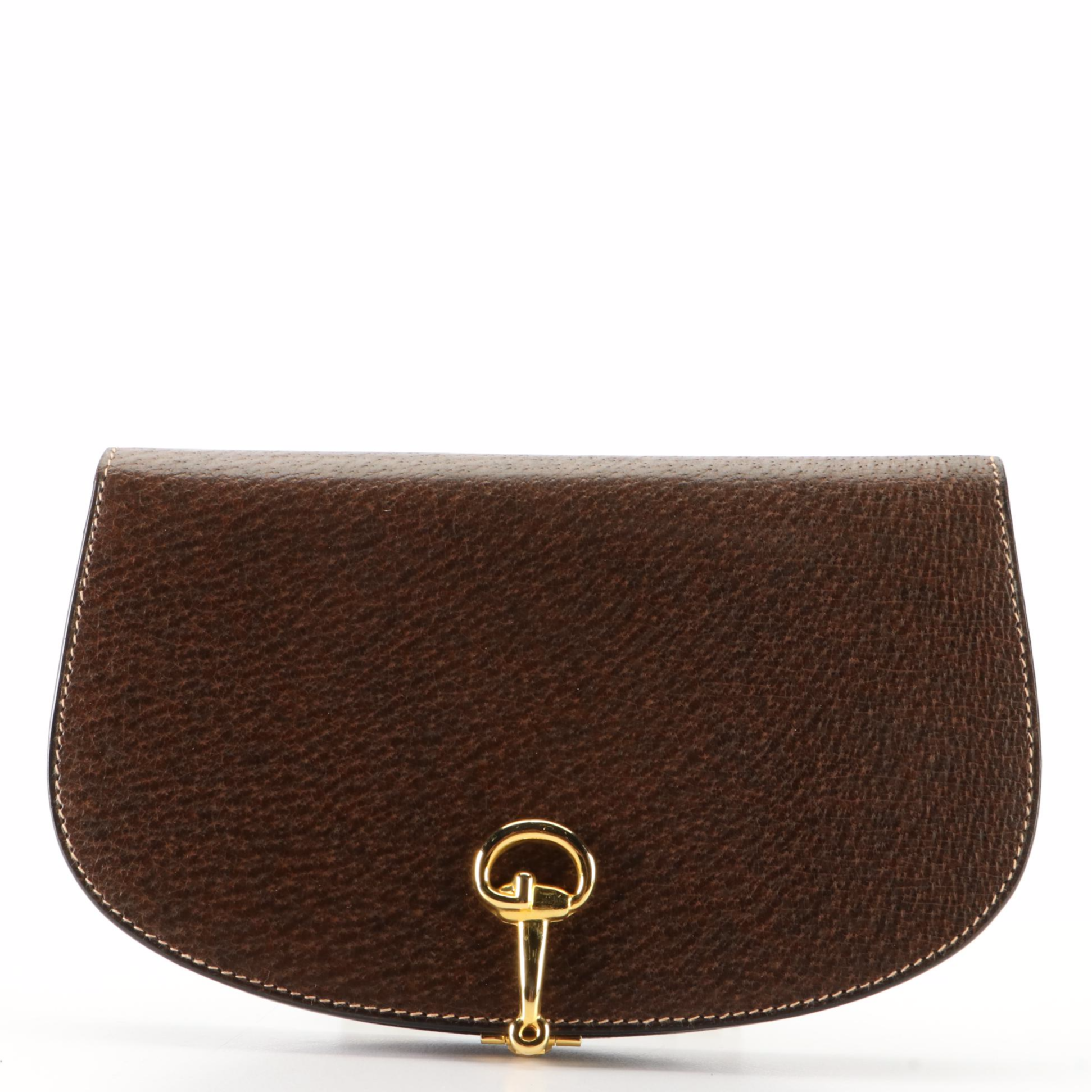 Gucci G Horsebit Clasp Wallet in Cinghiale Leather with Box