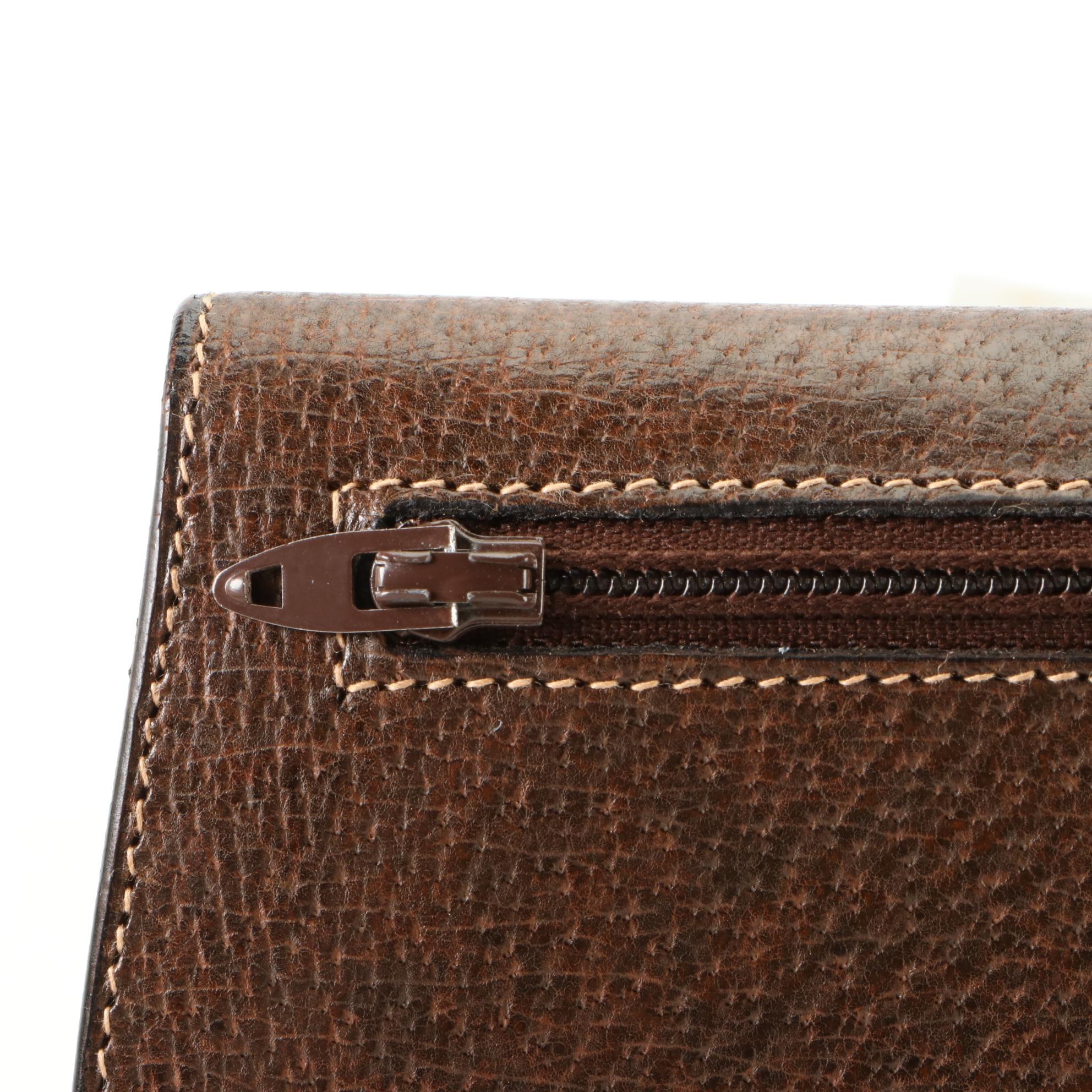 Gucci G Horsebit Clasp Wallet in Cinghiale Leather with Box