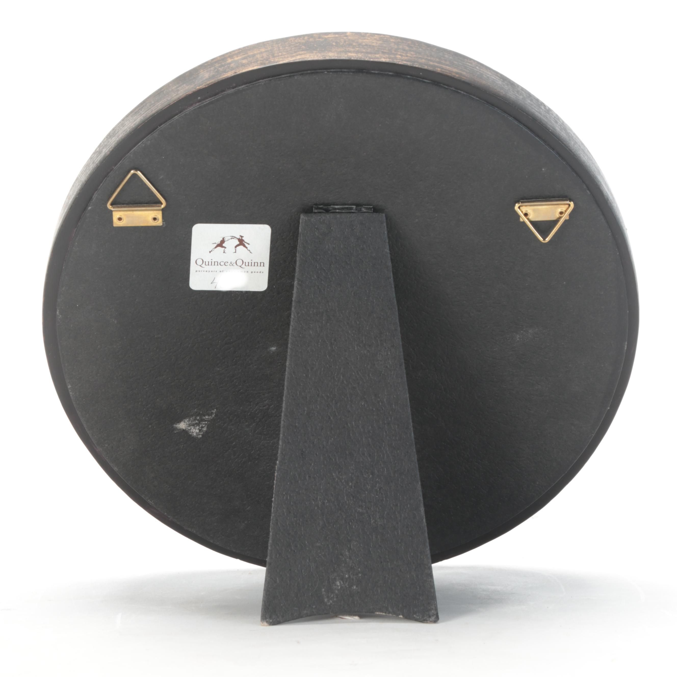 Pair of Bronzed Beaded Trim Bullseye With Other Round Mirrors