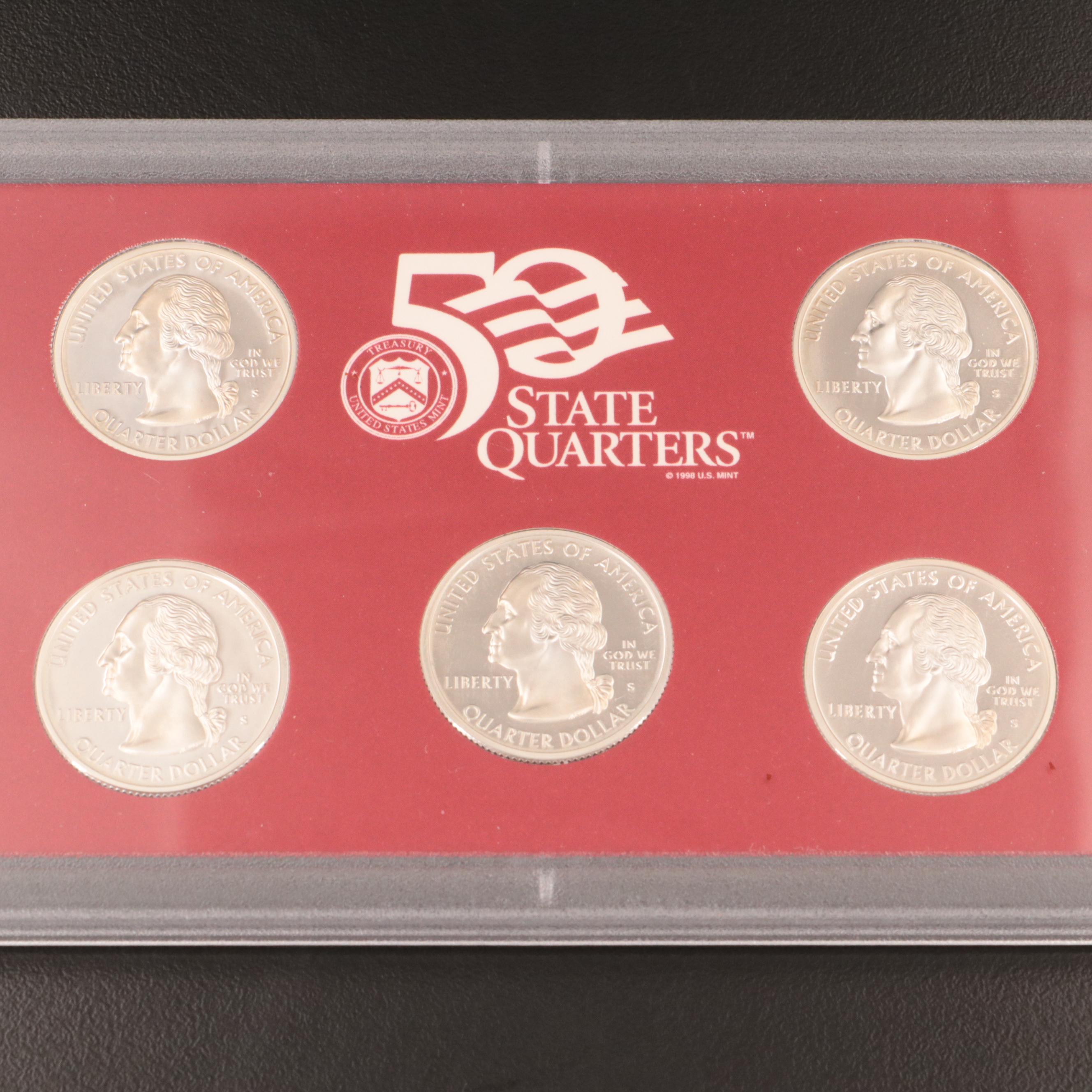 Three U.S. Mint Silver Proof Sets With a 1999 Set