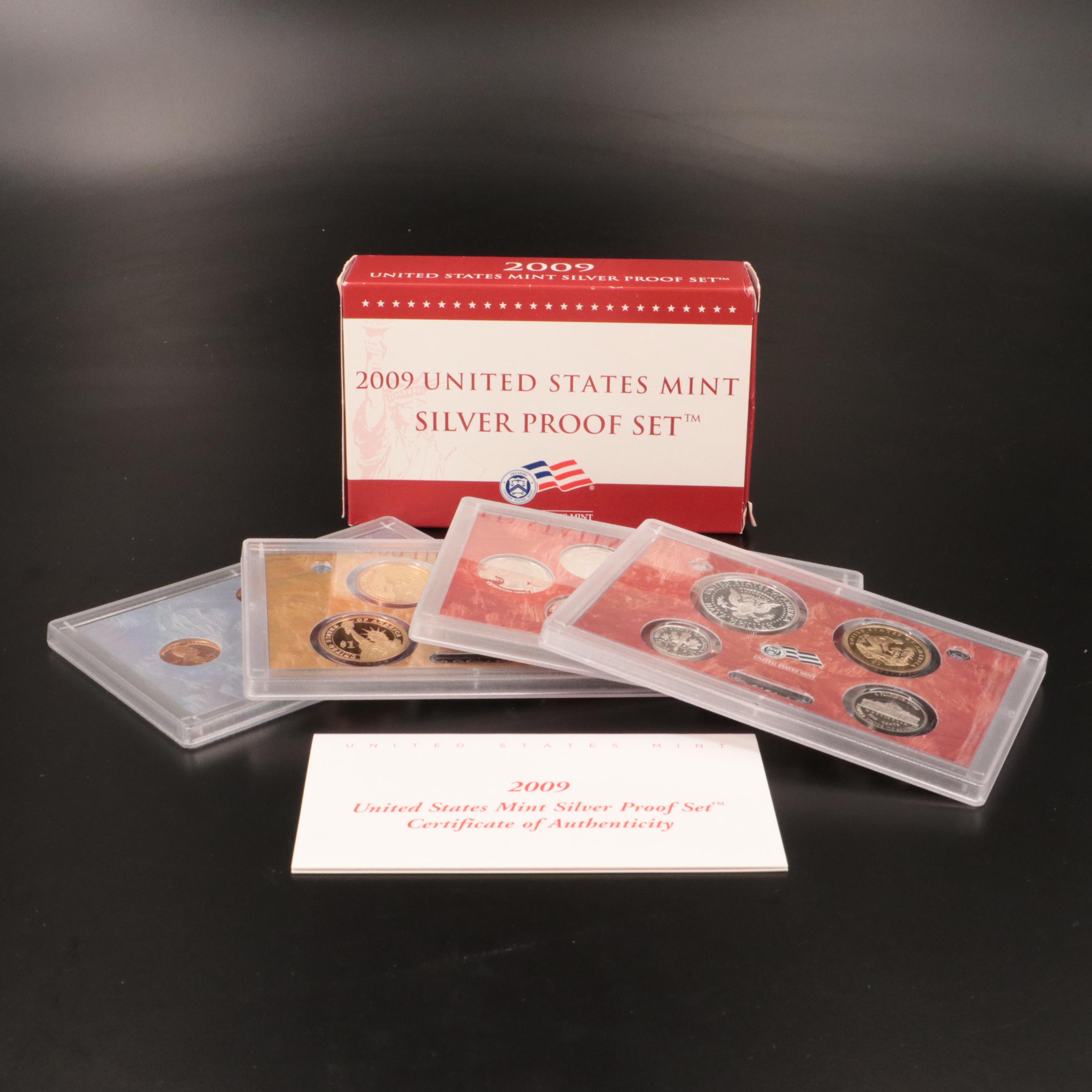 Three U.S. Mint Silver Proof Sets With a 1999 Set