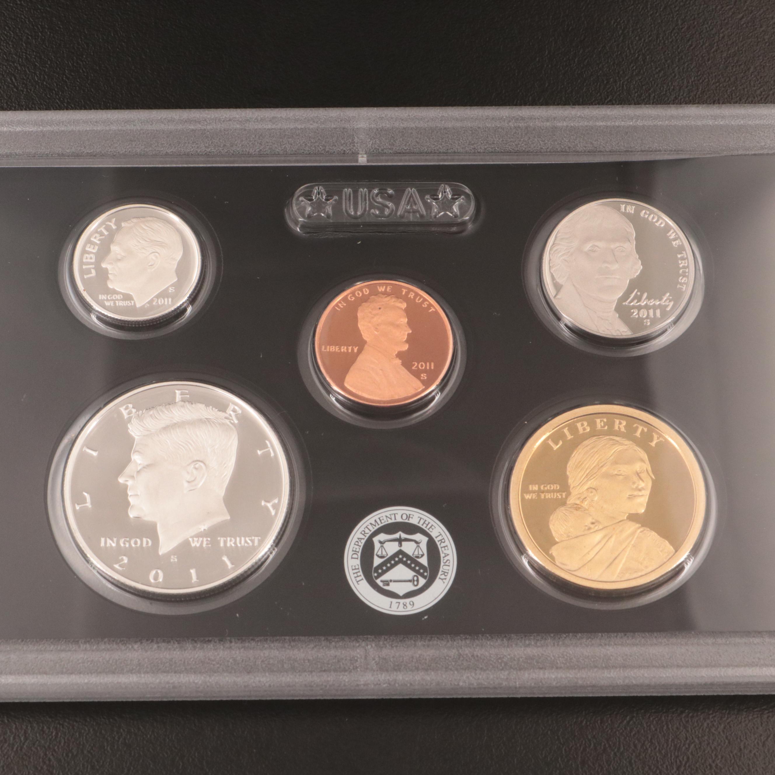 Three U.S. Mint Silver Proof Sets With a 1999 Set