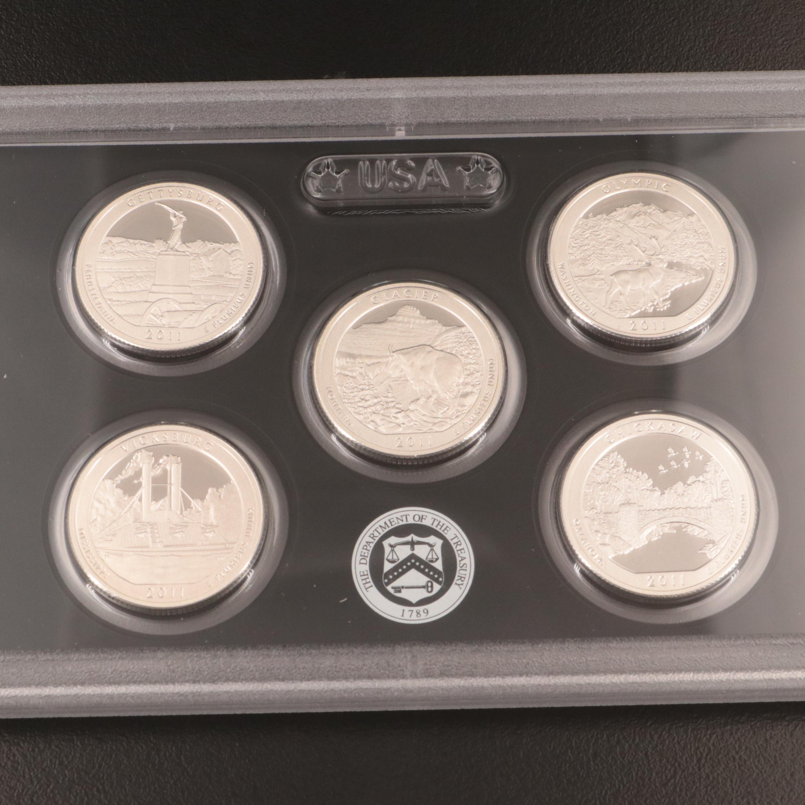 Three U.S. Mint Silver Proof Sets With a 1999 Set