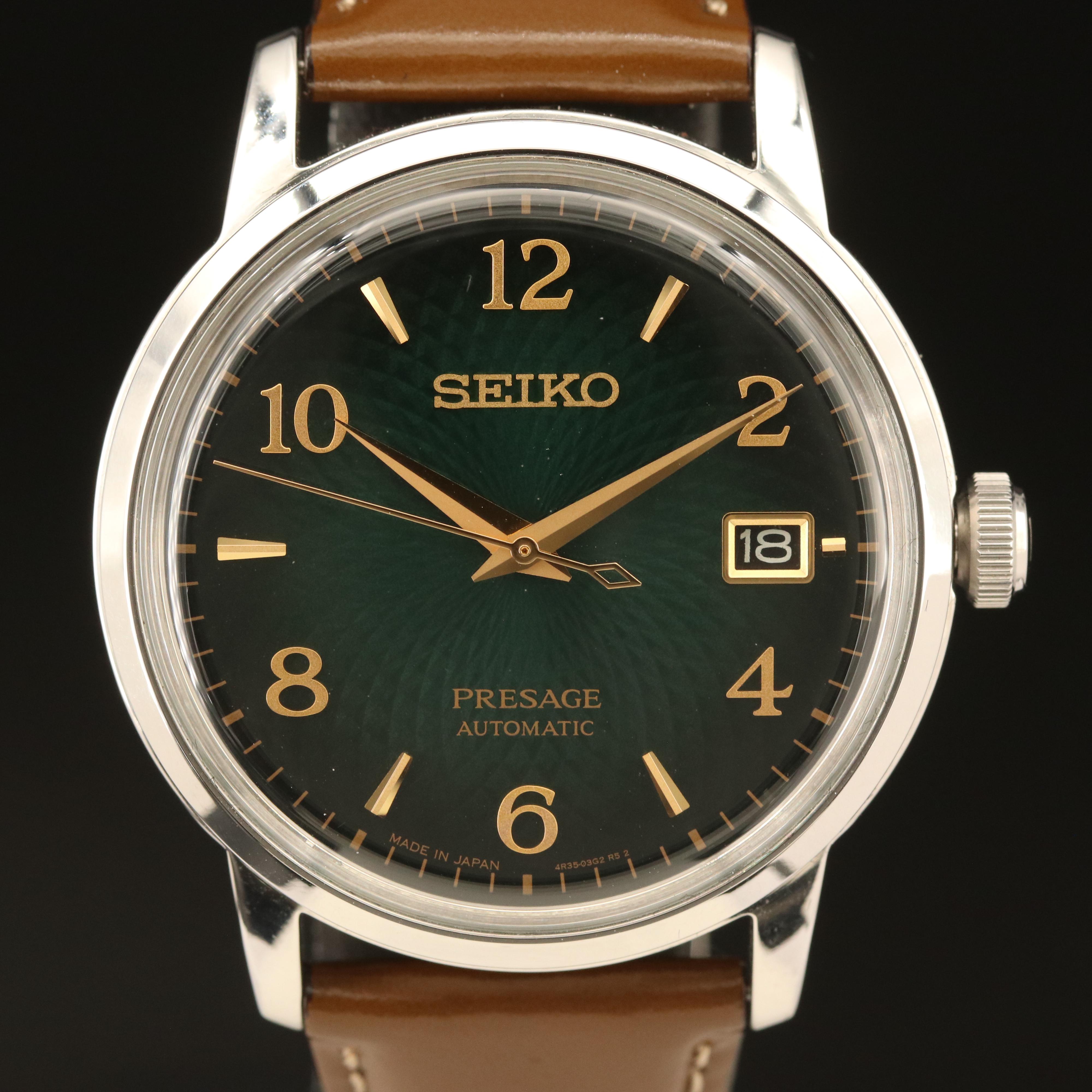Seiko Presage "Cocktail Time" Green Automatic Watch