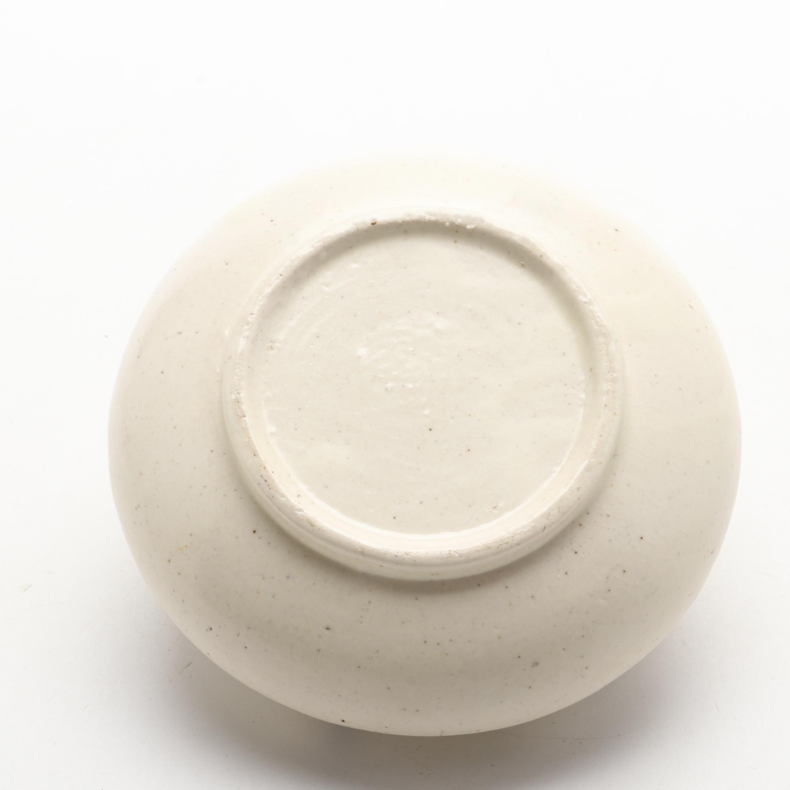 Roseville Pottery Art Deco Creamware Flower Frog, Early 20th Century