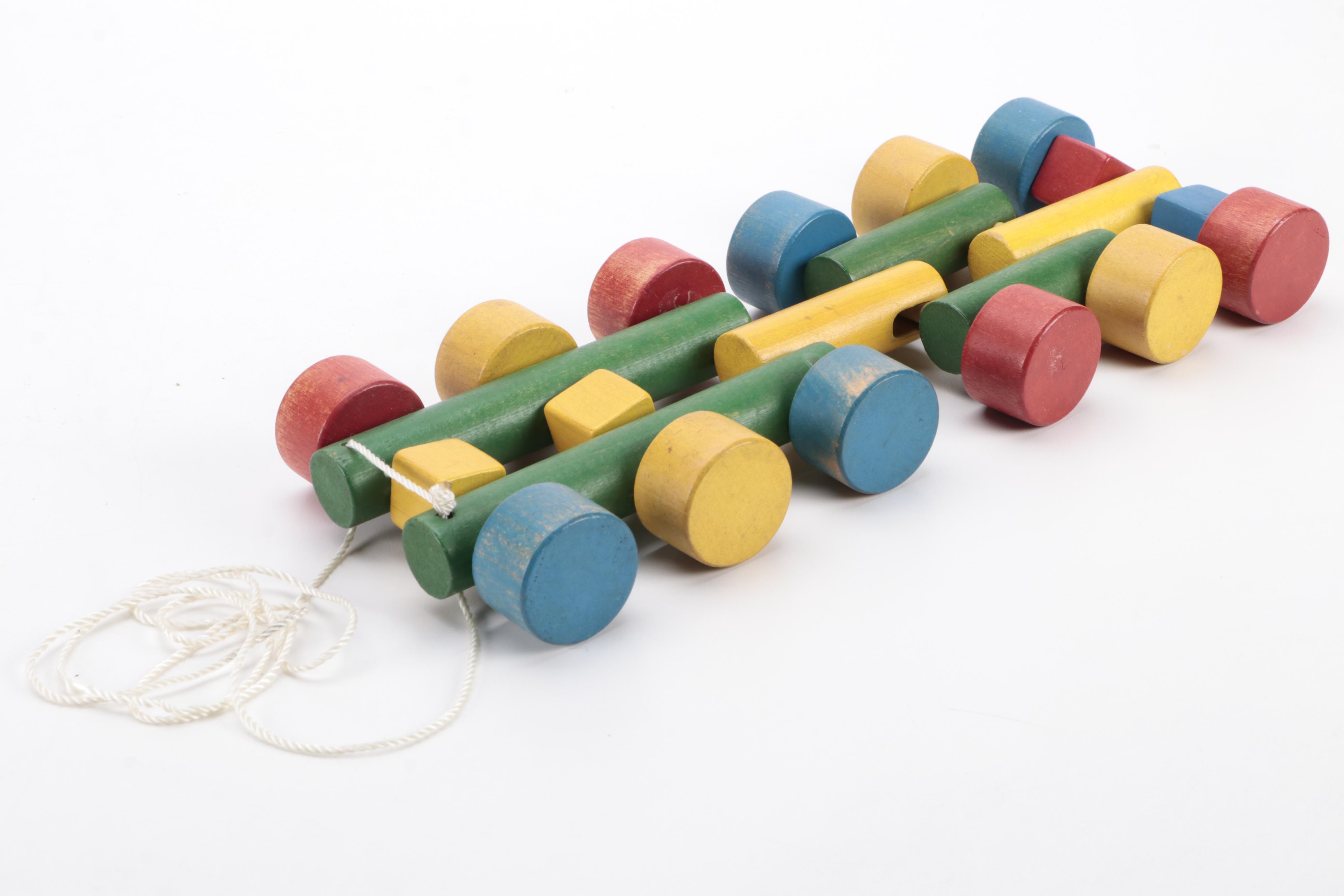 Holgate Toys Wooden Stacking Rings, Alphabet Blocks and More with 1949 Catalog