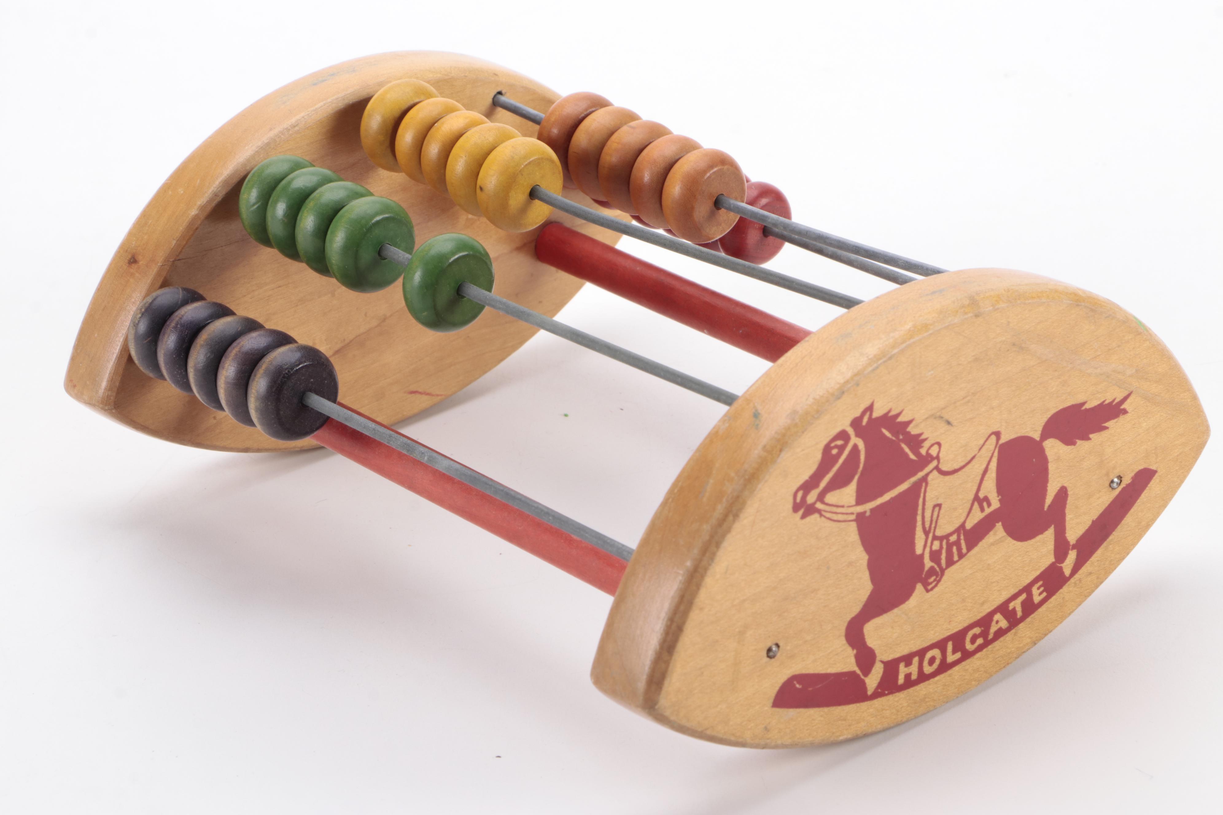 Holgate Toys Wooden Stacking Rings, Alphabet Blocks and More with 1949 Catalog