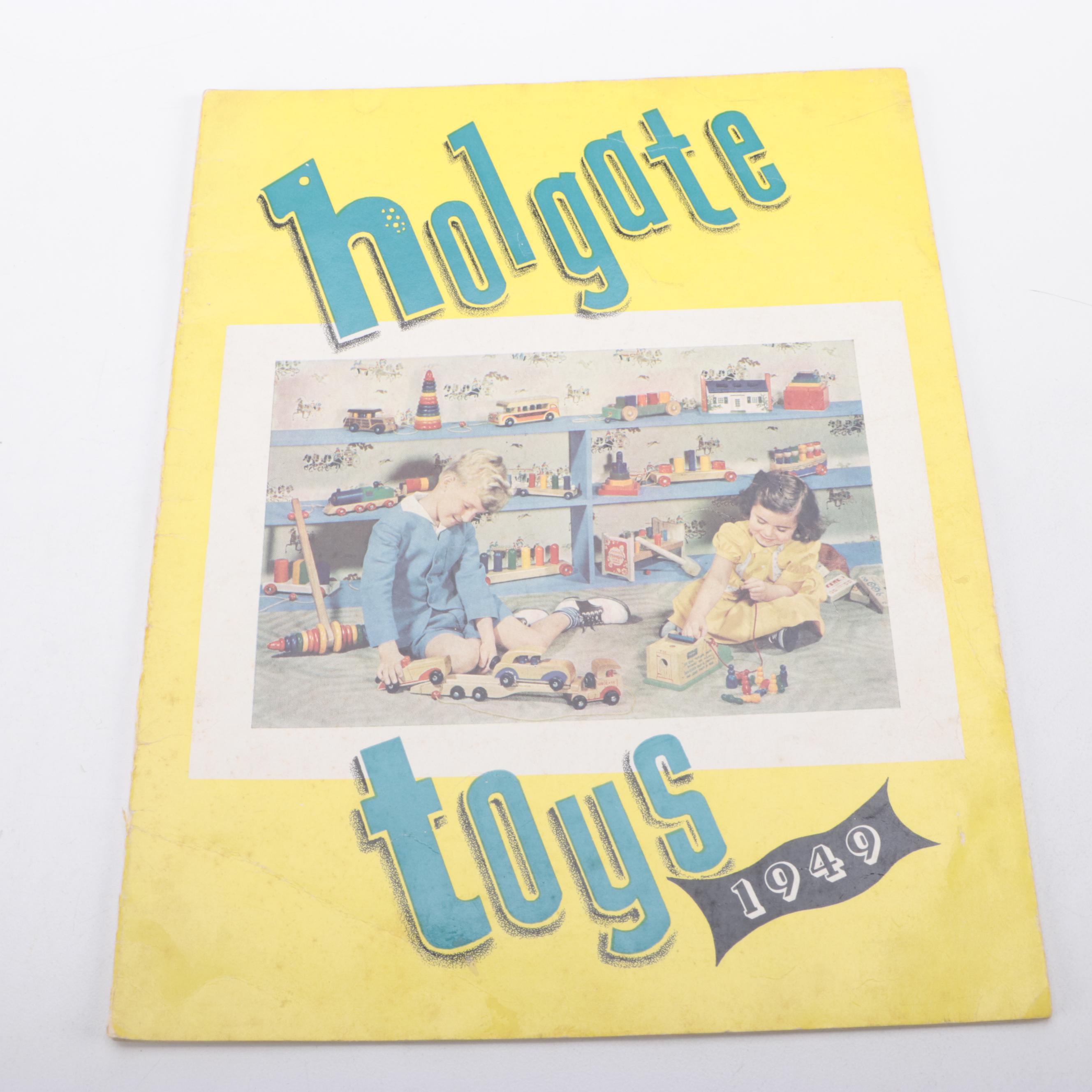 Holgate Toys Wooden Stacking Rings, Alphabet Blocks and More with 1949 Catalog