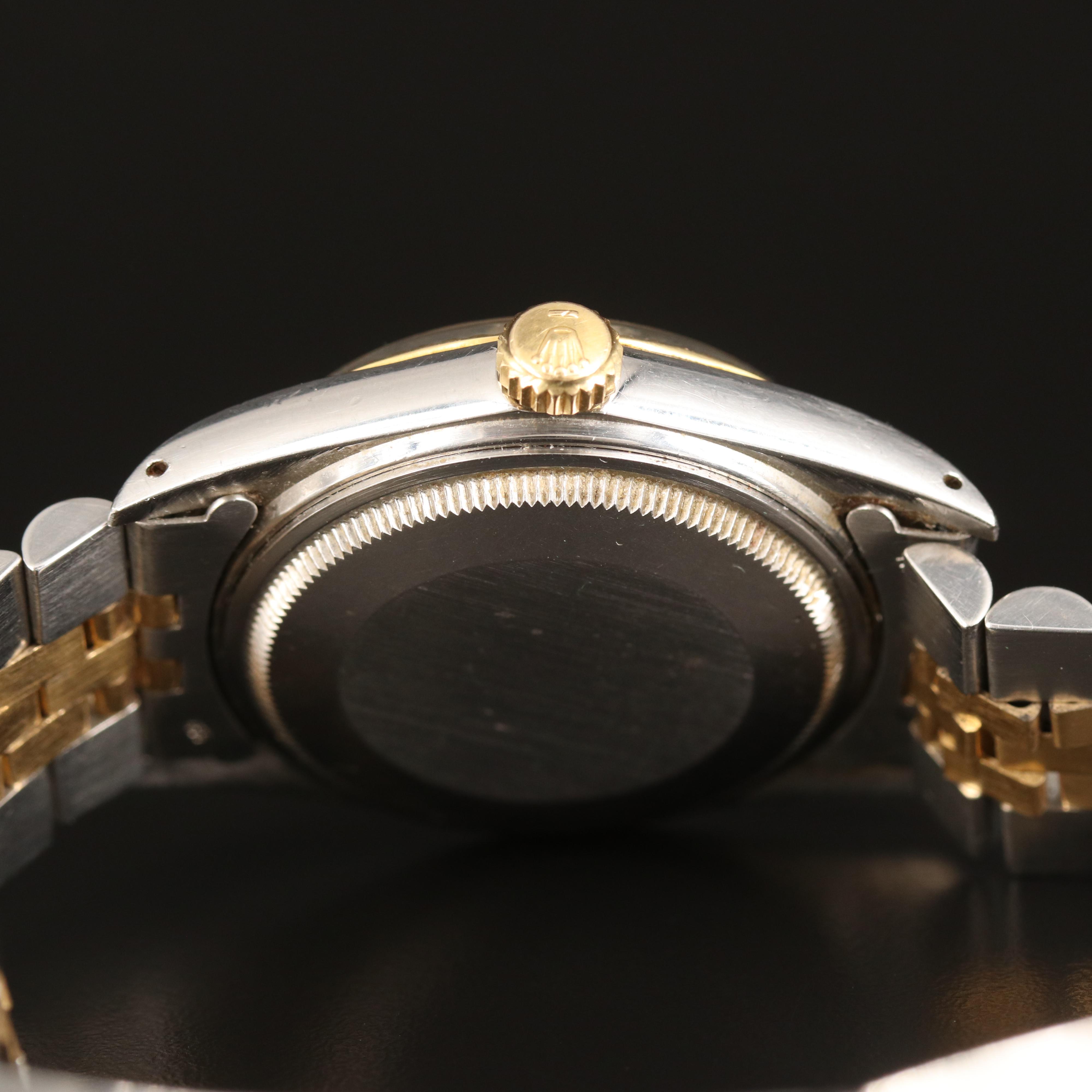 Rolex 18k and Stainless Steel Oyster Perpetual Datejust Watch Circa 1985