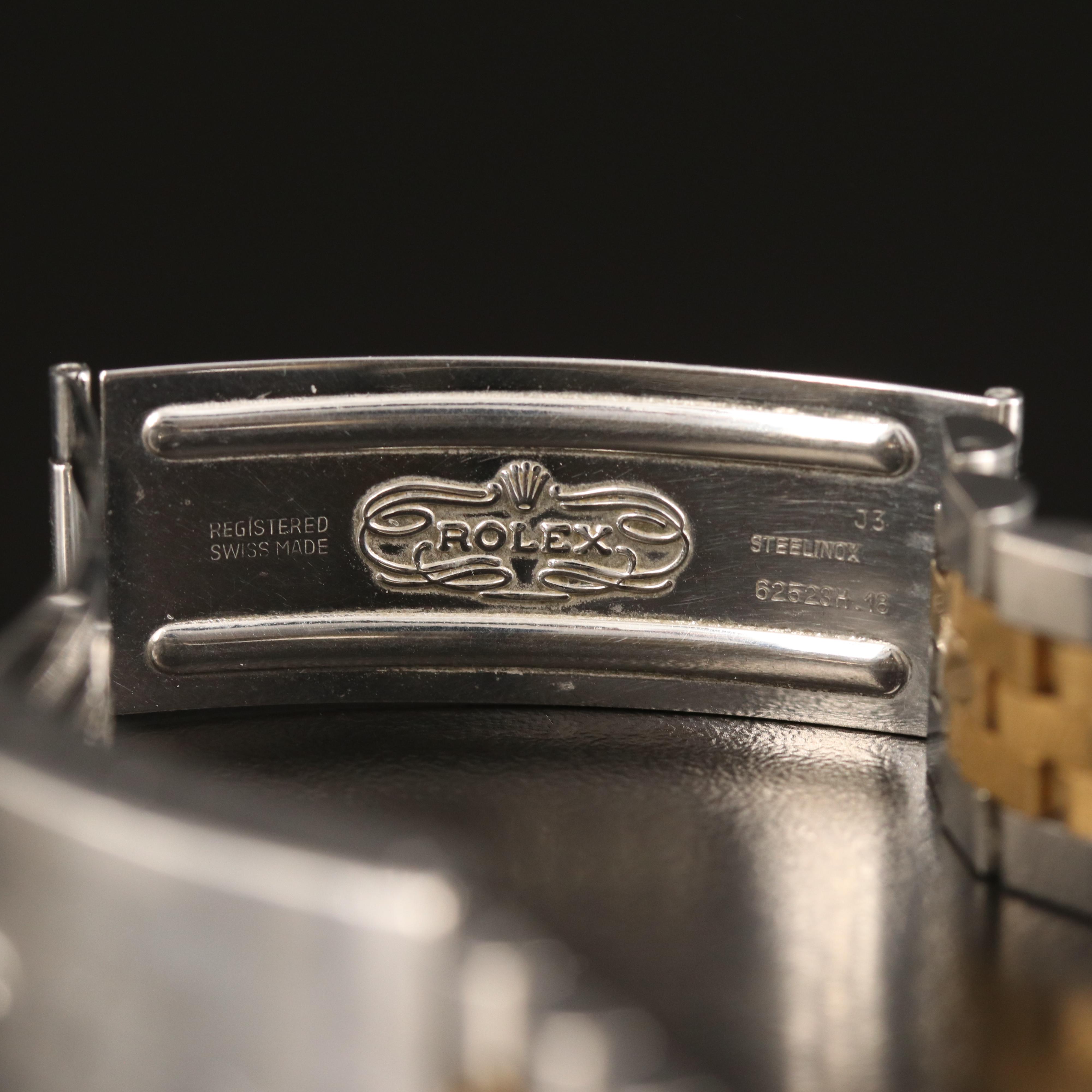 Rolex 18k and Stainless Steel Oyster Perpetual Datejust Watch Circa 1985